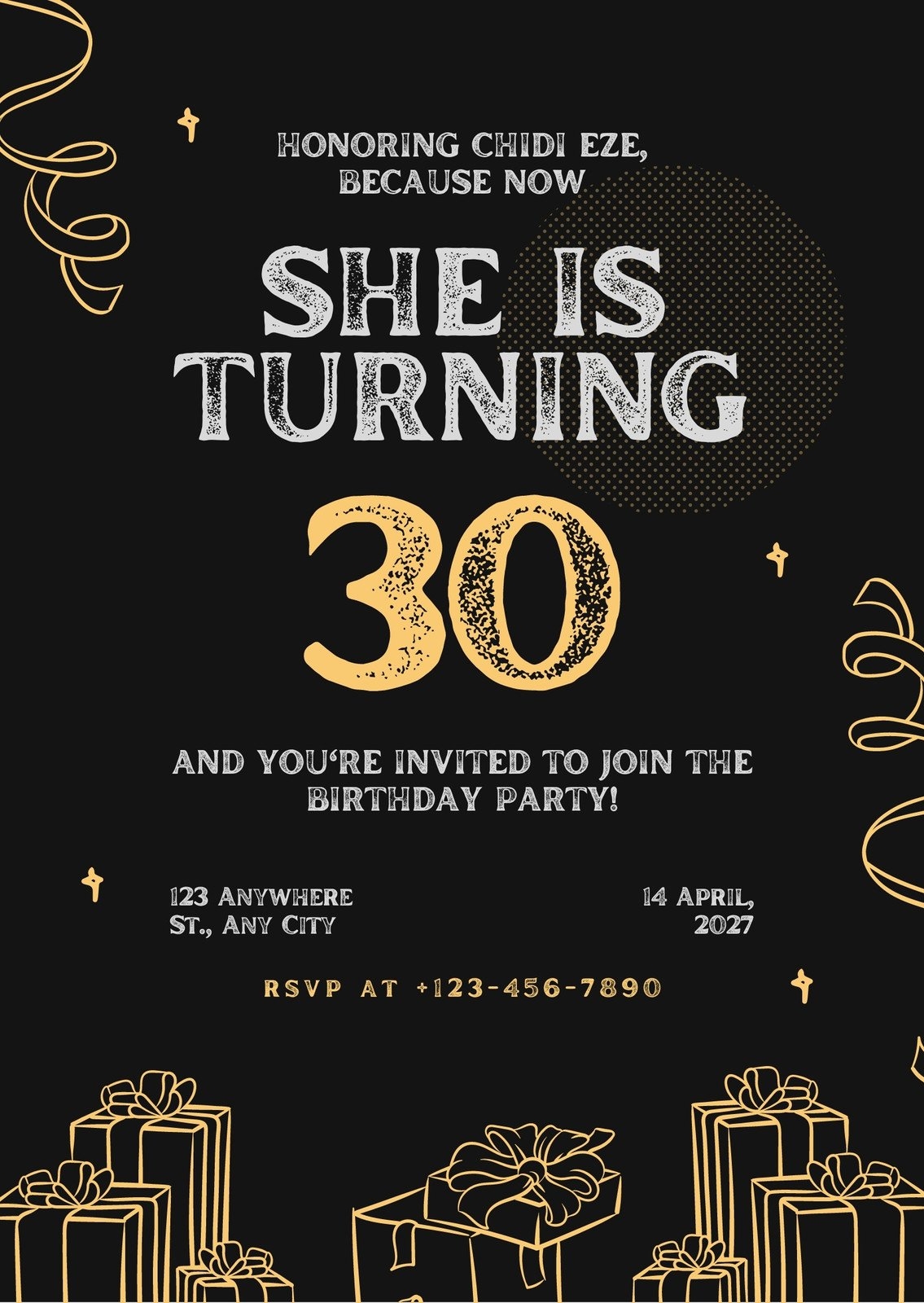 Free Printable 30th Birthday Invites Templates