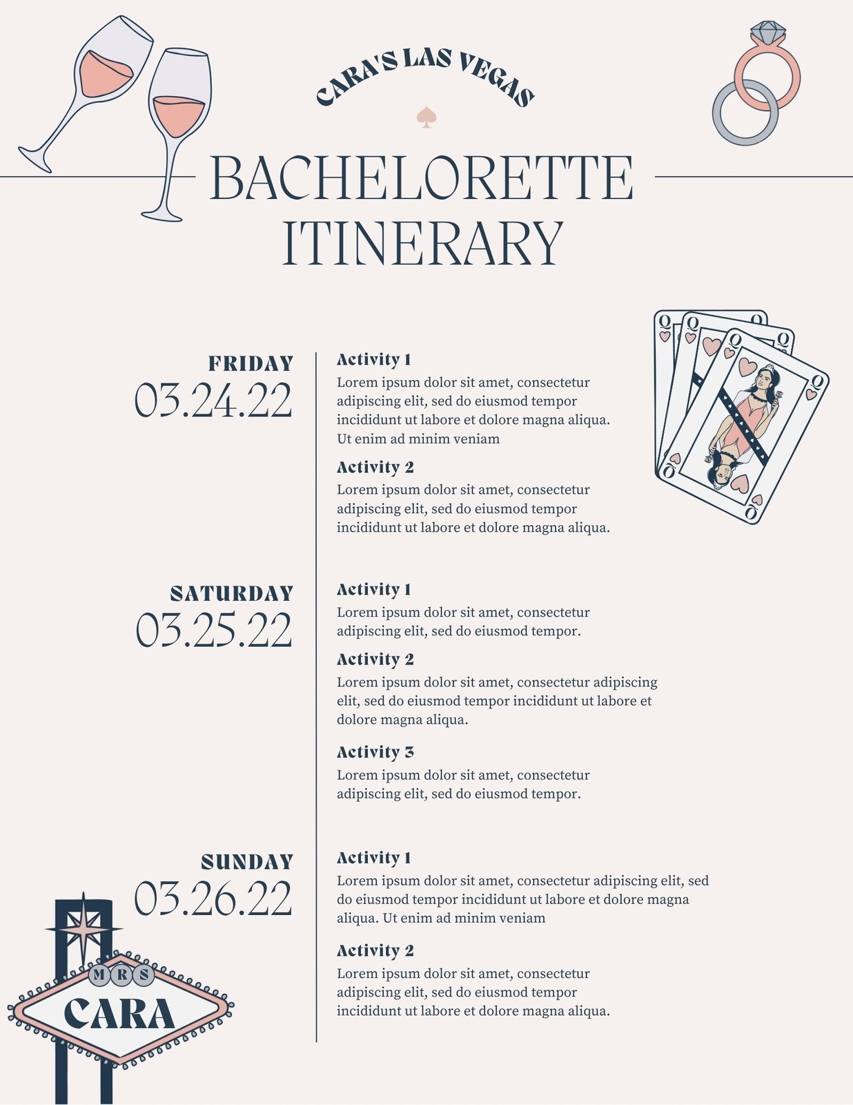Free And Customizable Itinerary Templates Canva