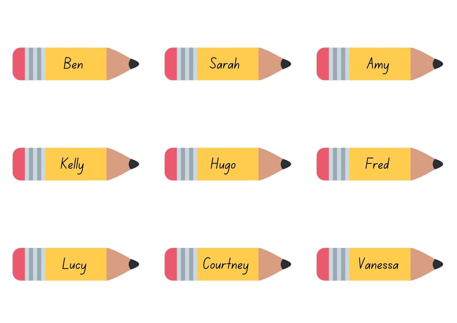 Free And Customizable Pencil Templates