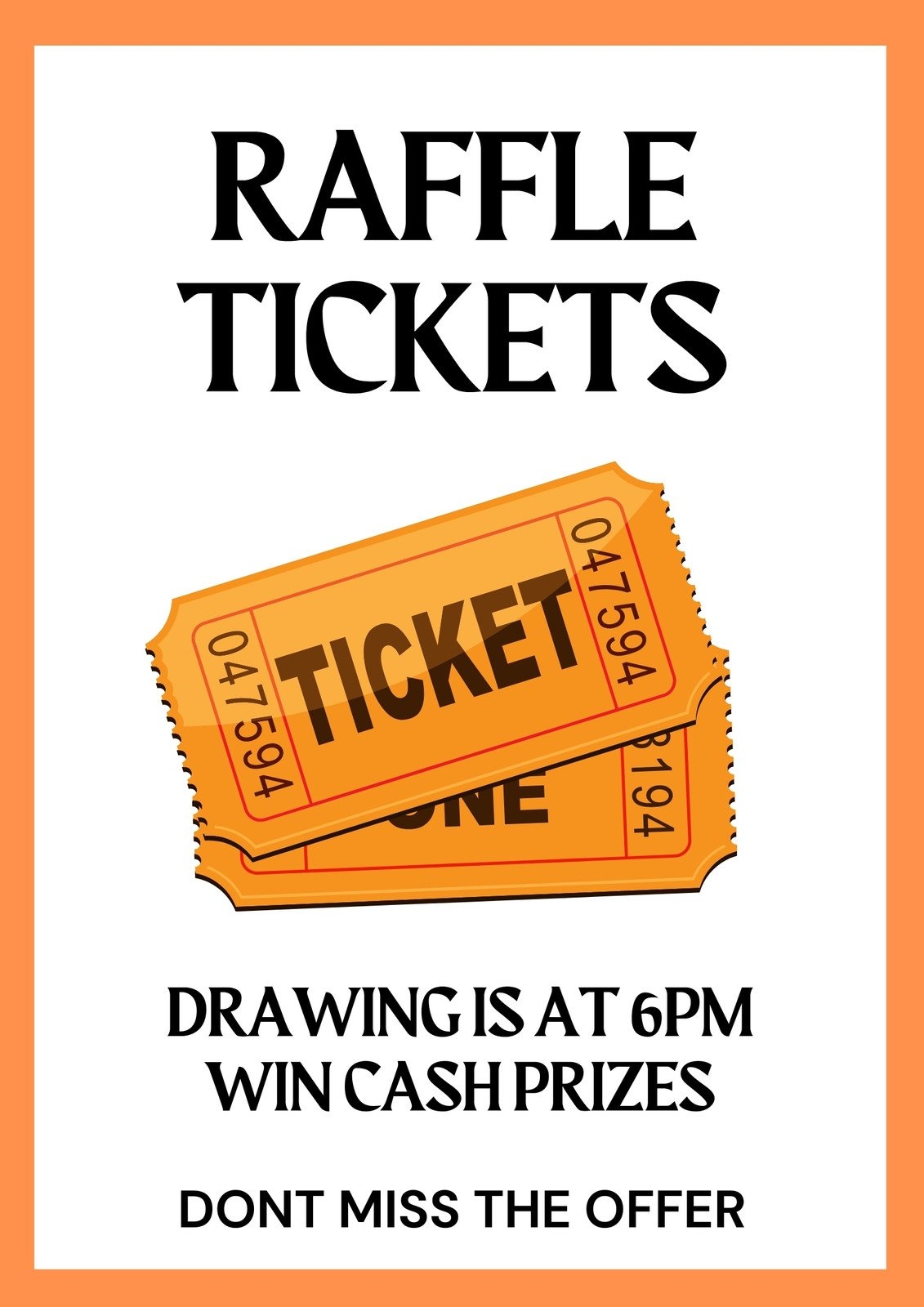 Free And Customizable Raffle Templates