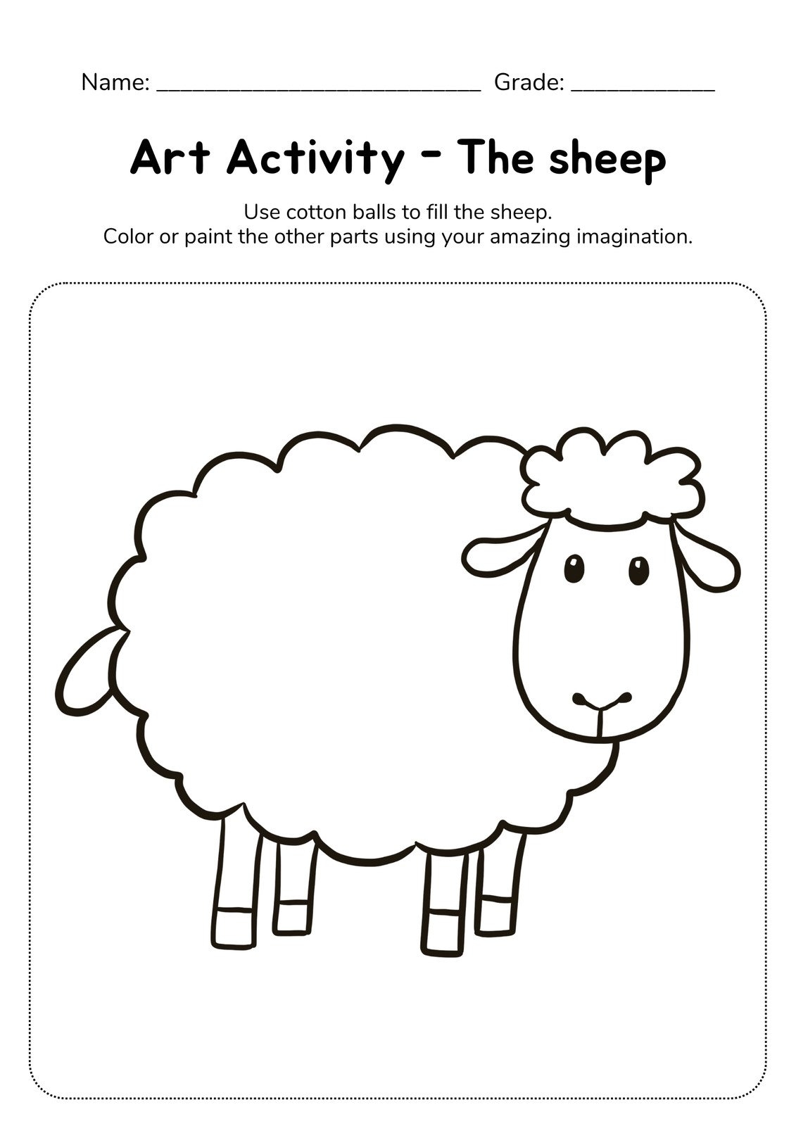 Sheep Template Free Printable