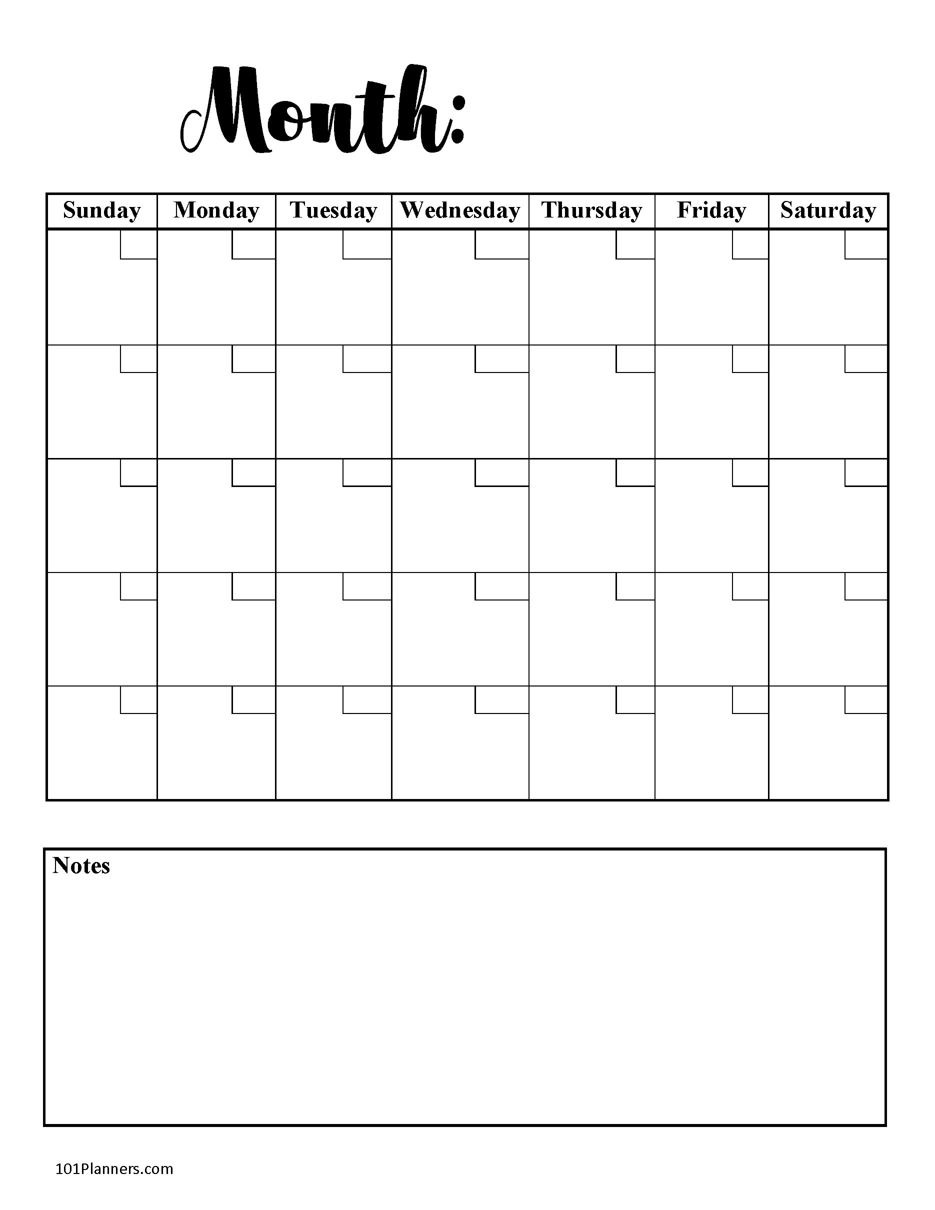 Printable Blank Schedule Template