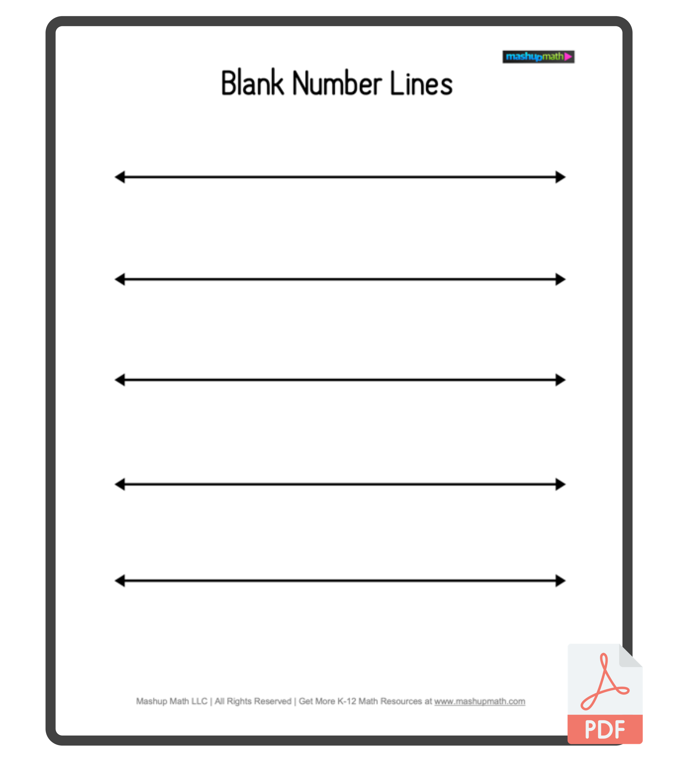 Blank Number Lines Free Printable