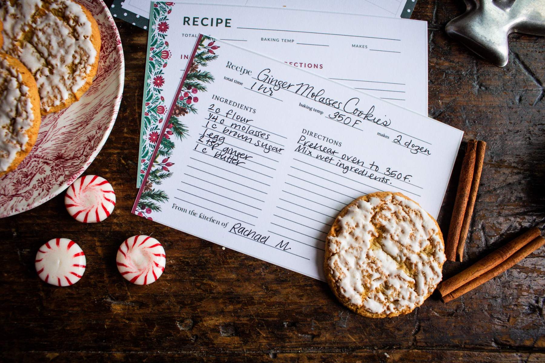 Free Printable Christmas Recipe Card Templates