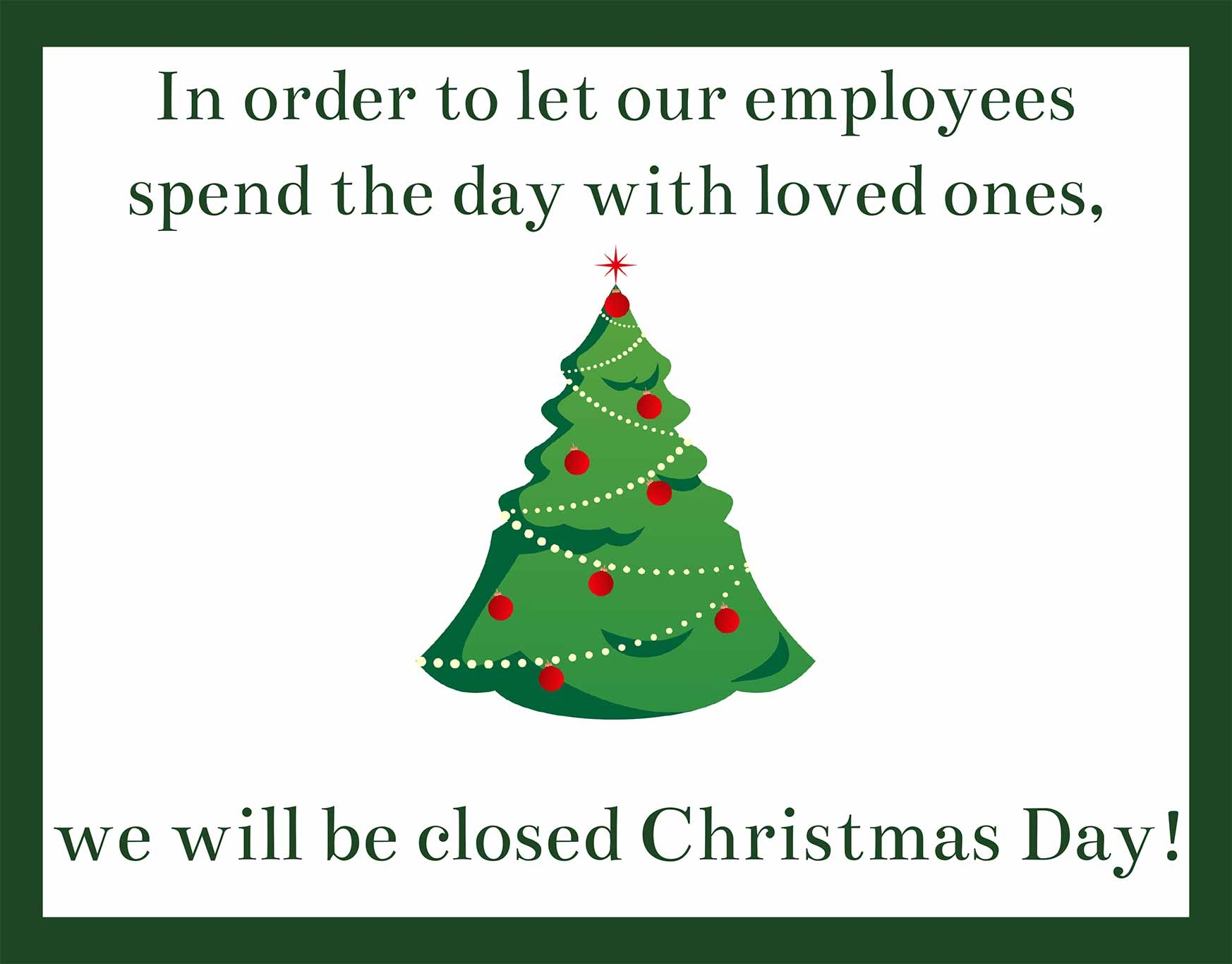 Free Closed For Christmas Signs And Banners Templates Signs