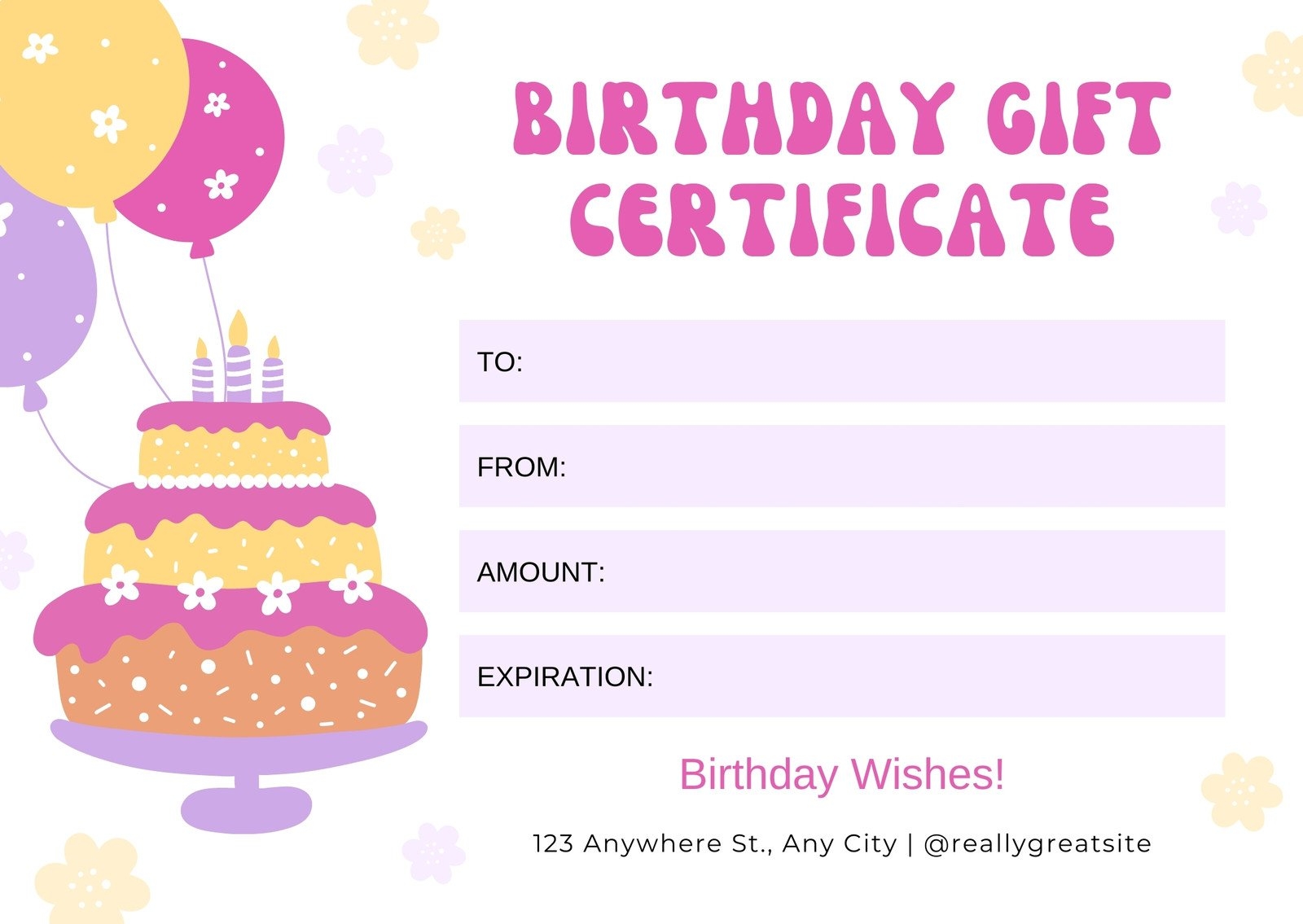 Certificate Birthday Templates Free Printable