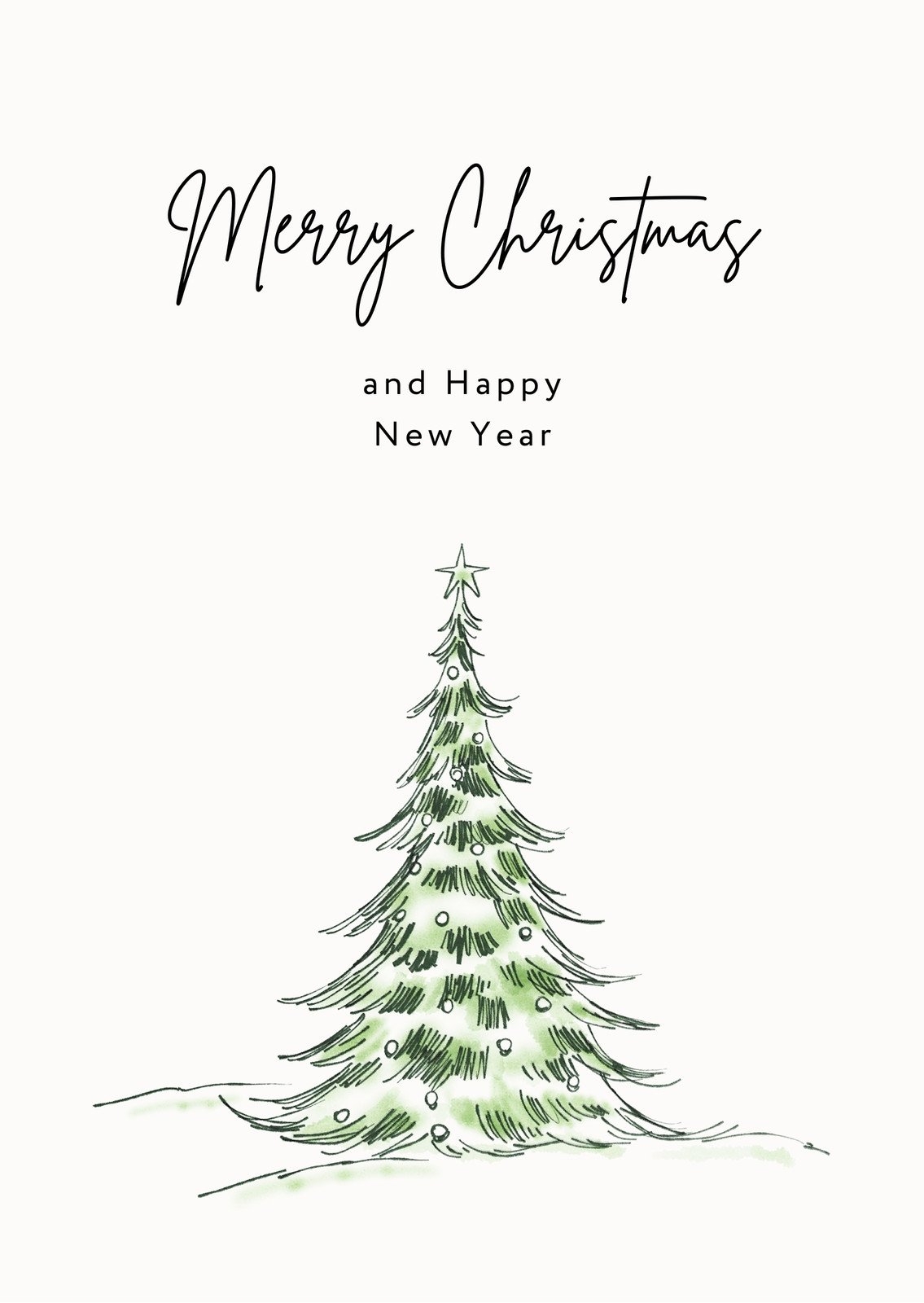 Christmas Card Template Printable Free Download