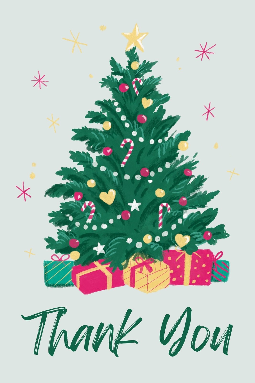 Free Printable Christmas Thank You Templates