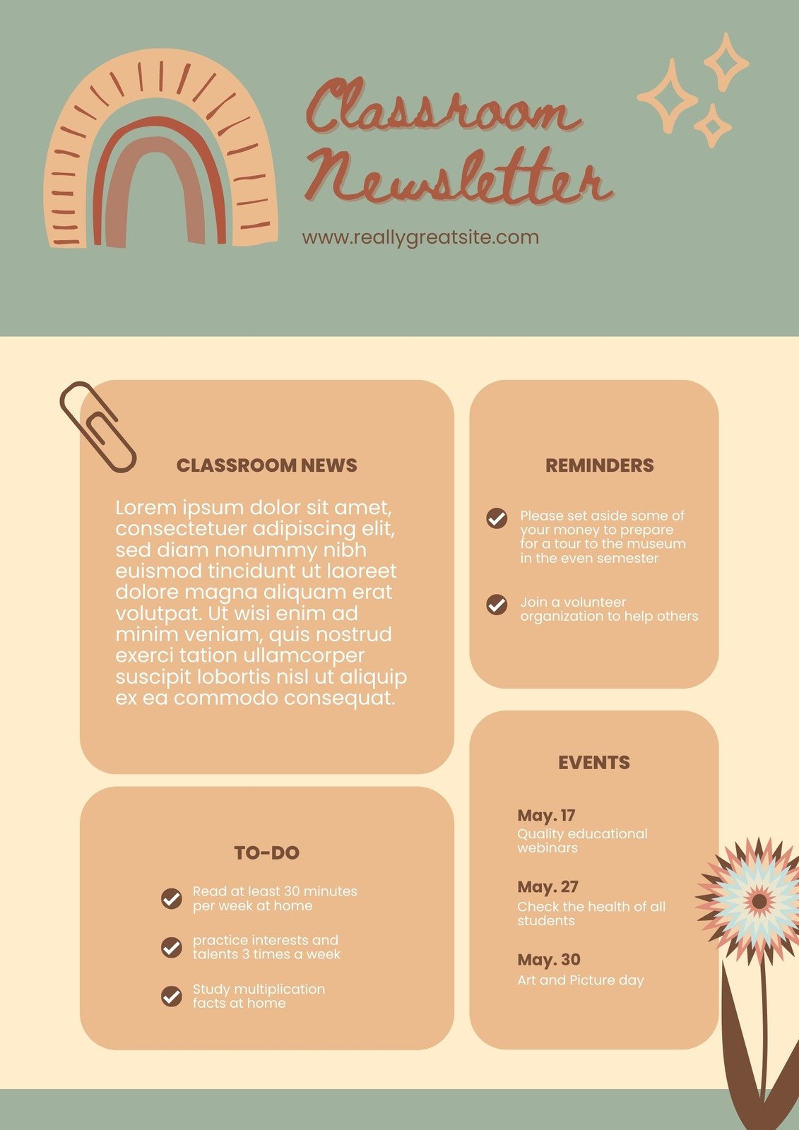 Free Printable Template For Newsletter