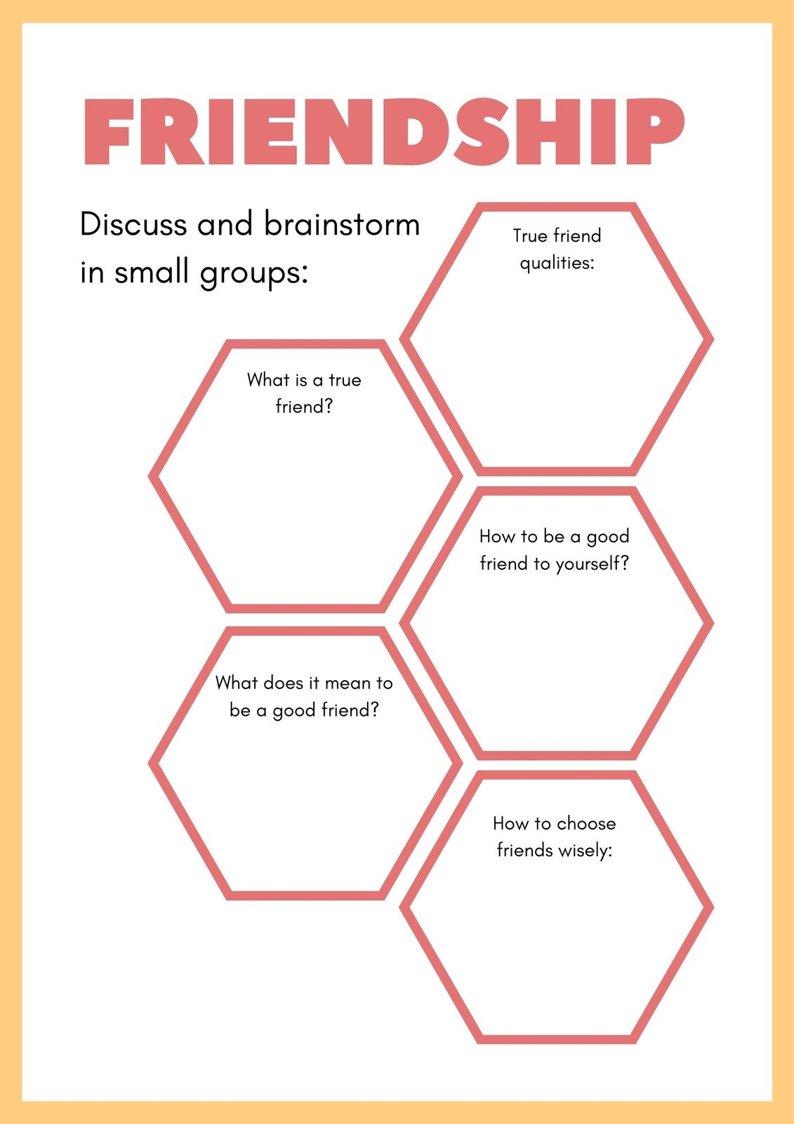 Freindship Free Printable Templates