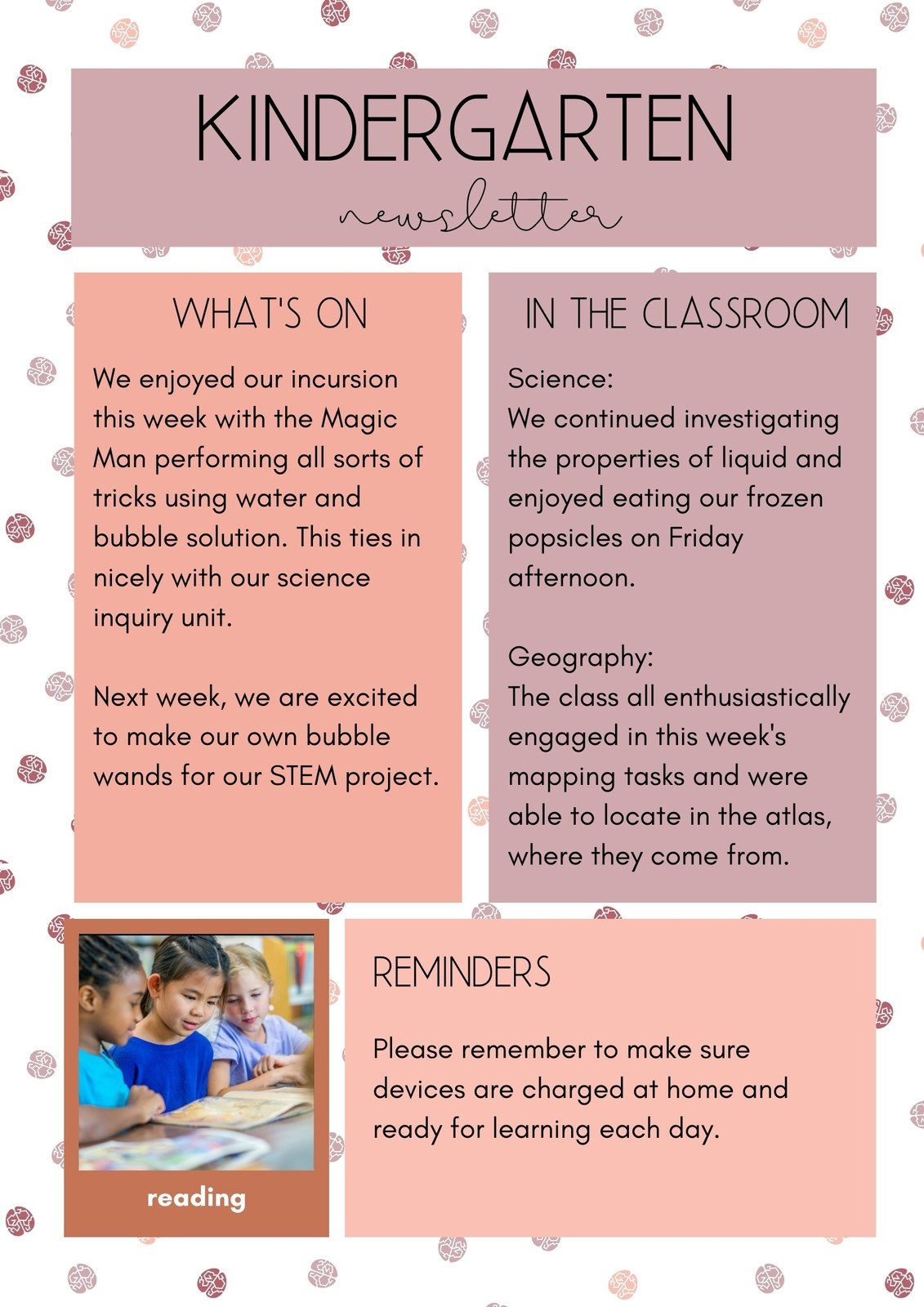 Free Preschool Newsletter Templates Printable
