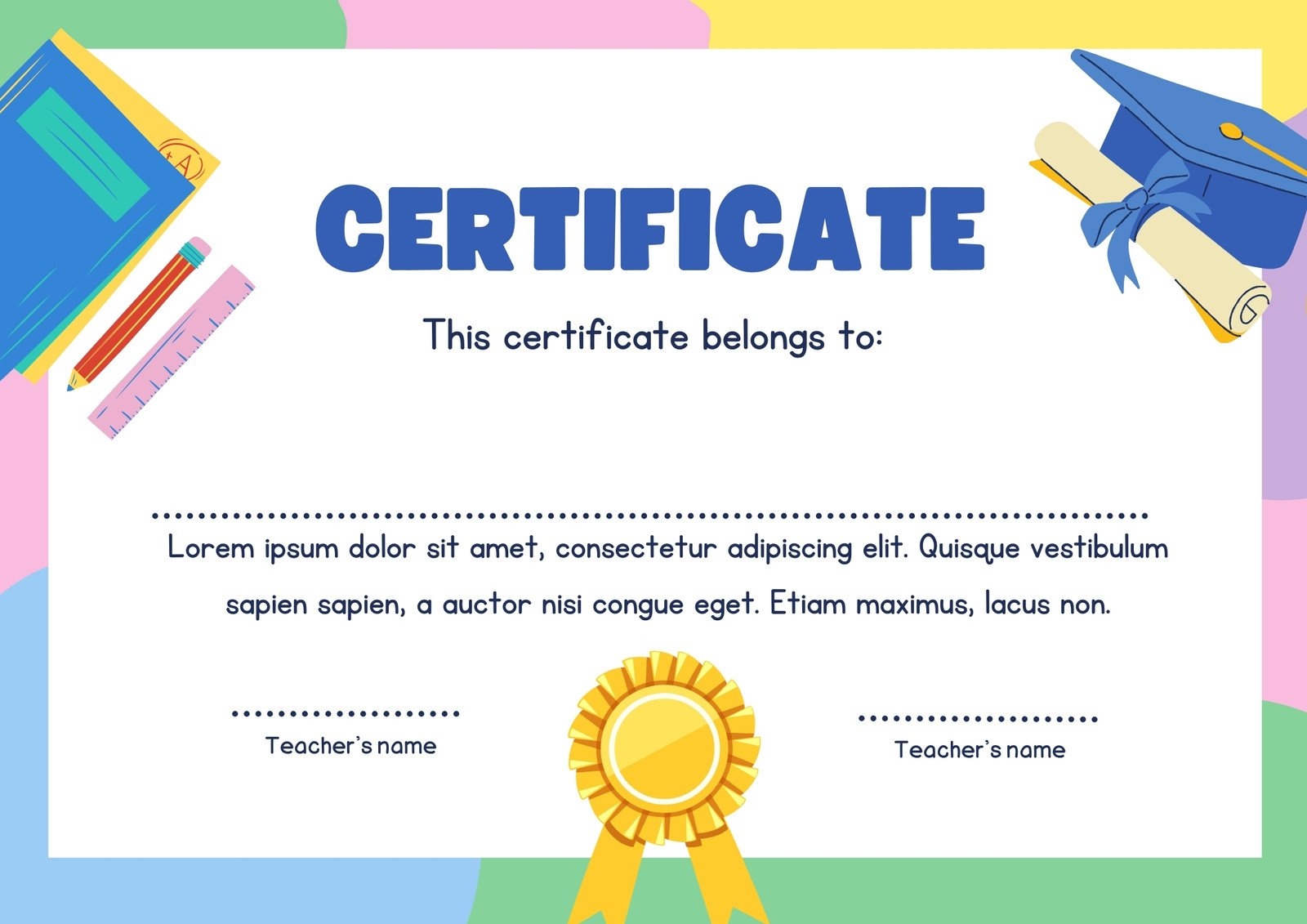 Free Printable Daycare Certificate Template