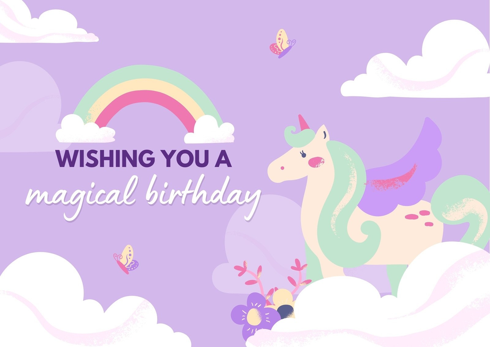 Free Custom Printable Unicorn Card Templates Canva