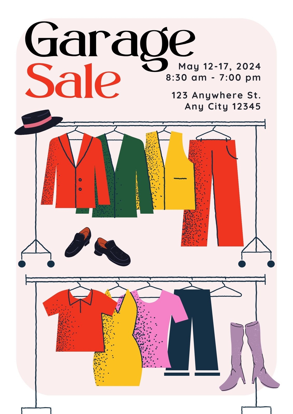 Free Custom Printable Yard Sale Flyer Templates Canva