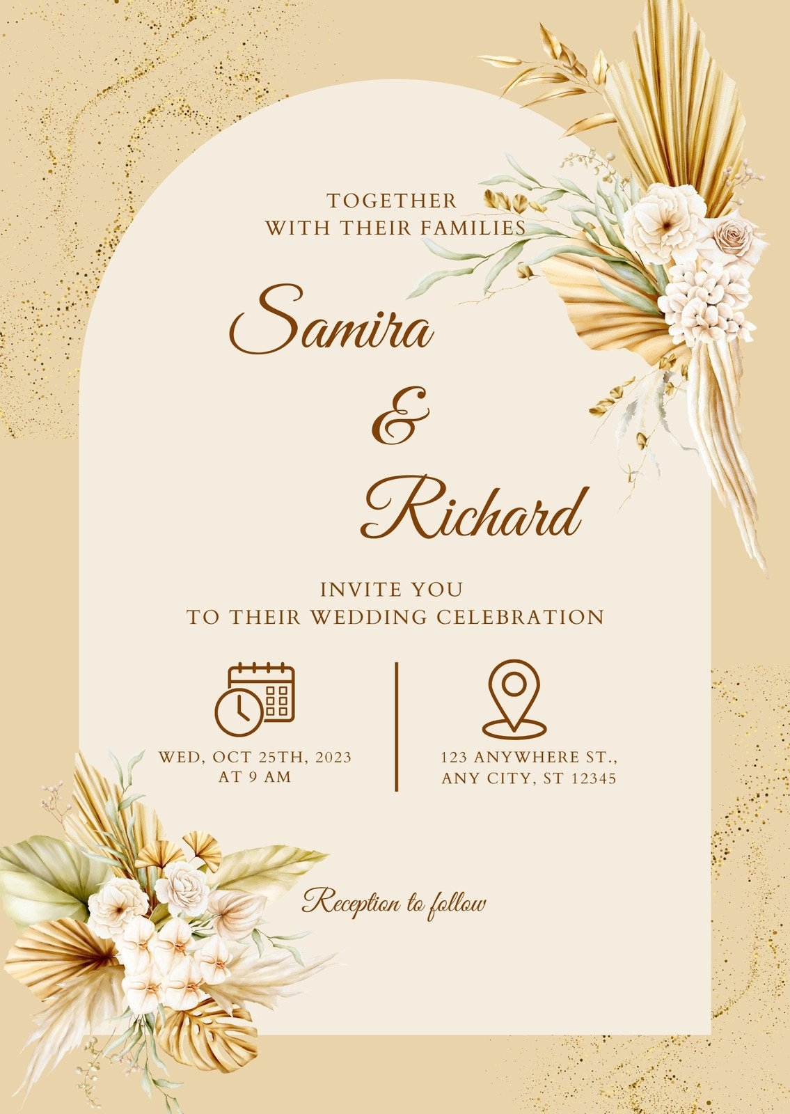 Free Customizable Virtual Wedding Invitation Templates Canva