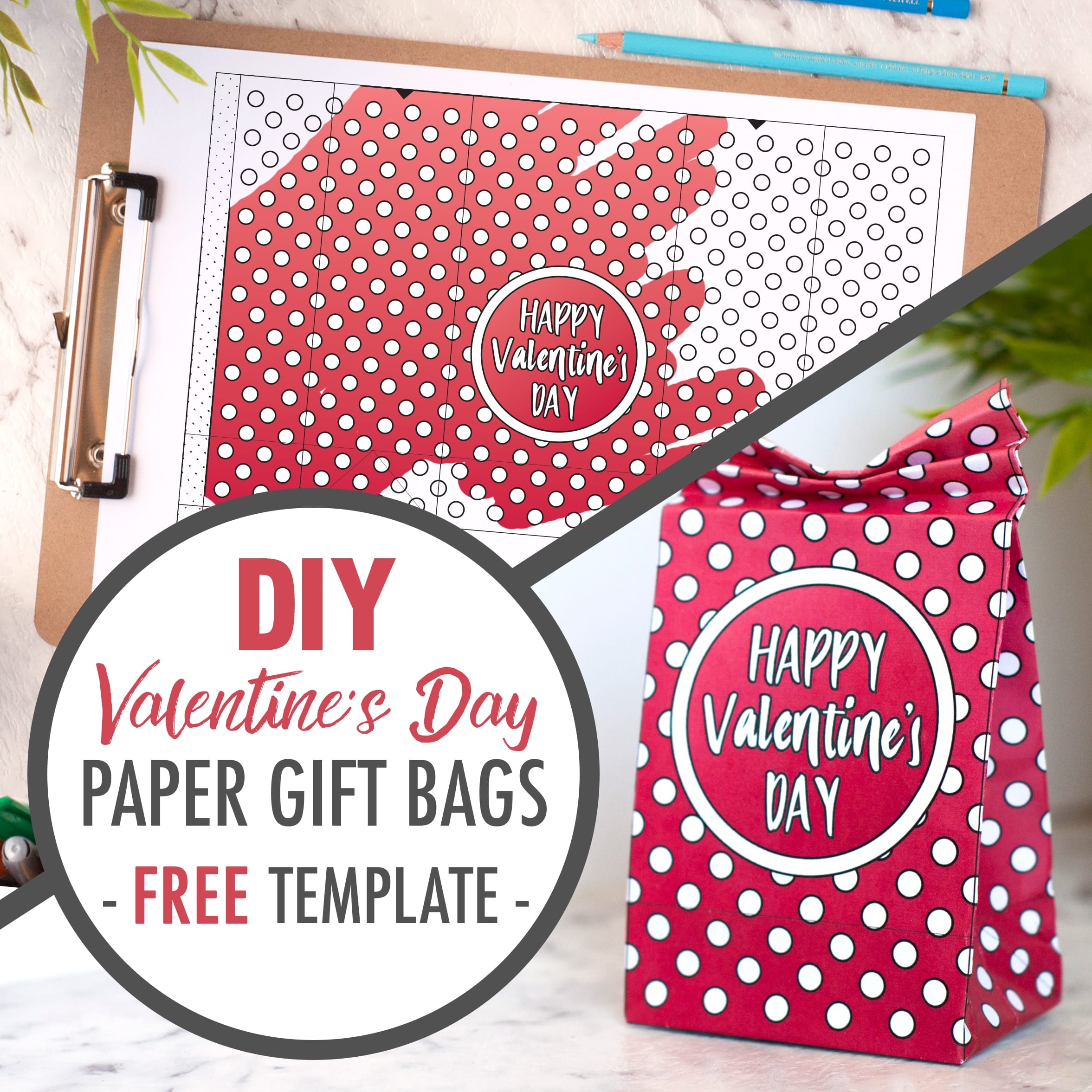 Free DIY Paper Gift Bag Template Sarah Renae Clark Coloring 