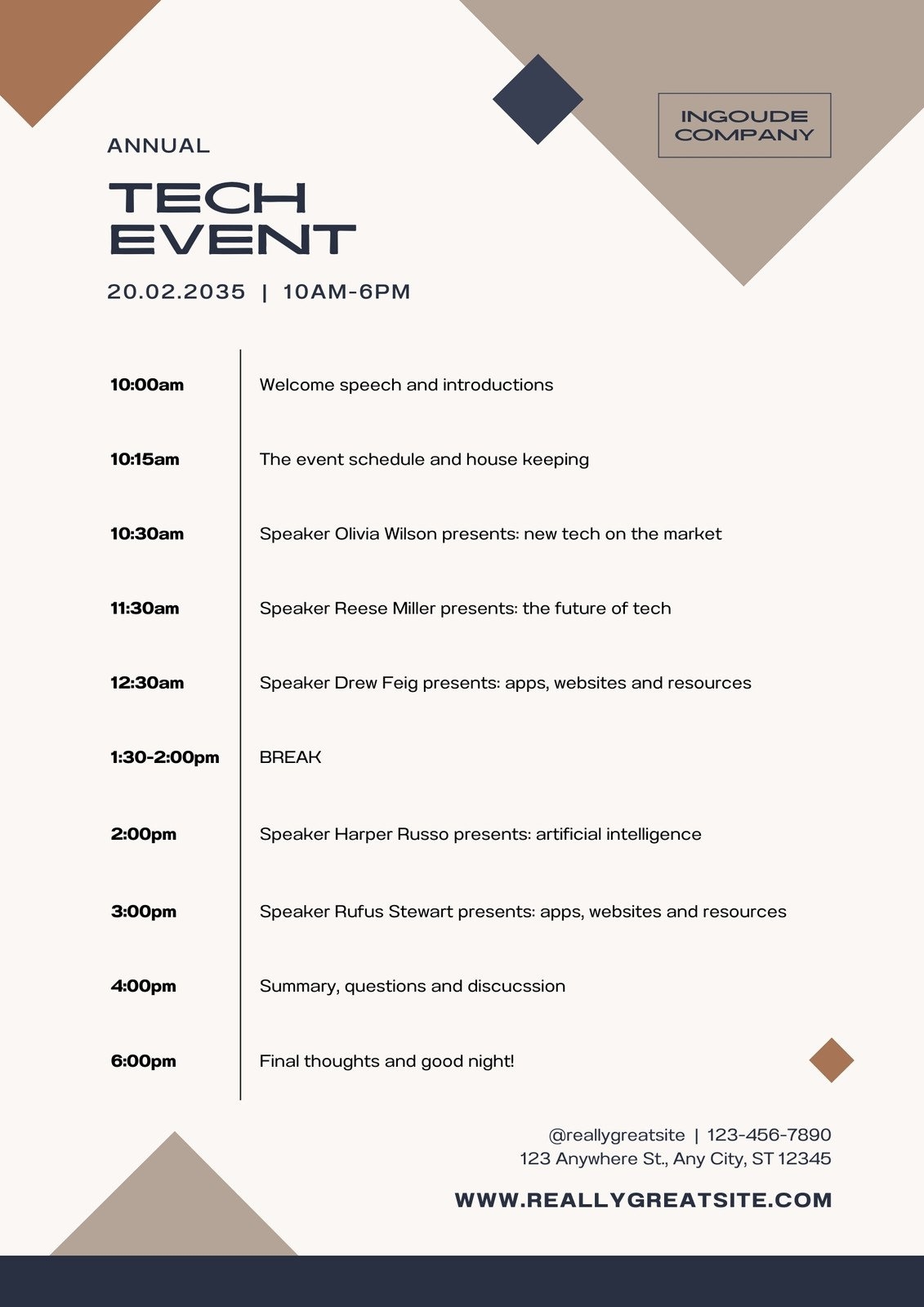 Free Editable And Printable Event Program Templates Canva