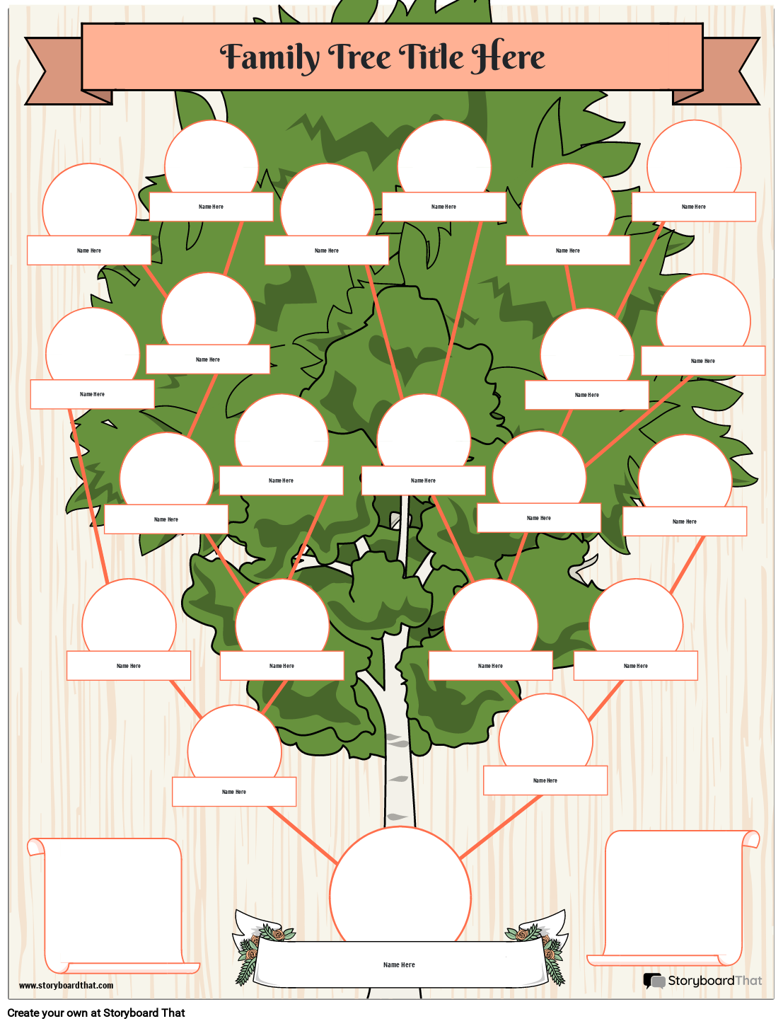 Printable Family Tree Book Free Template