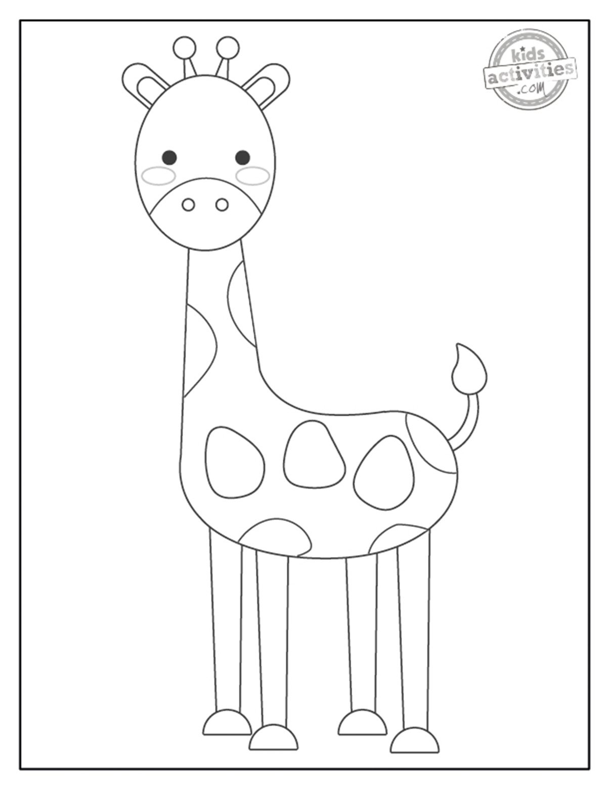 Free Giraffe Template Ready To Print Kids Activities Blog