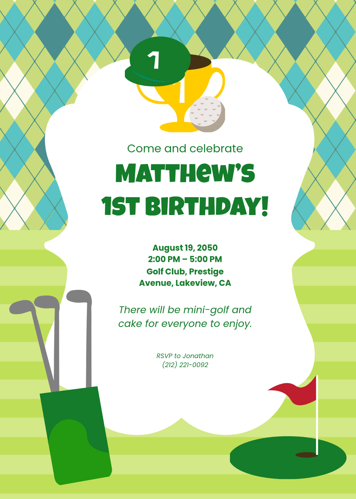 Free Printable Golf Invitation Template