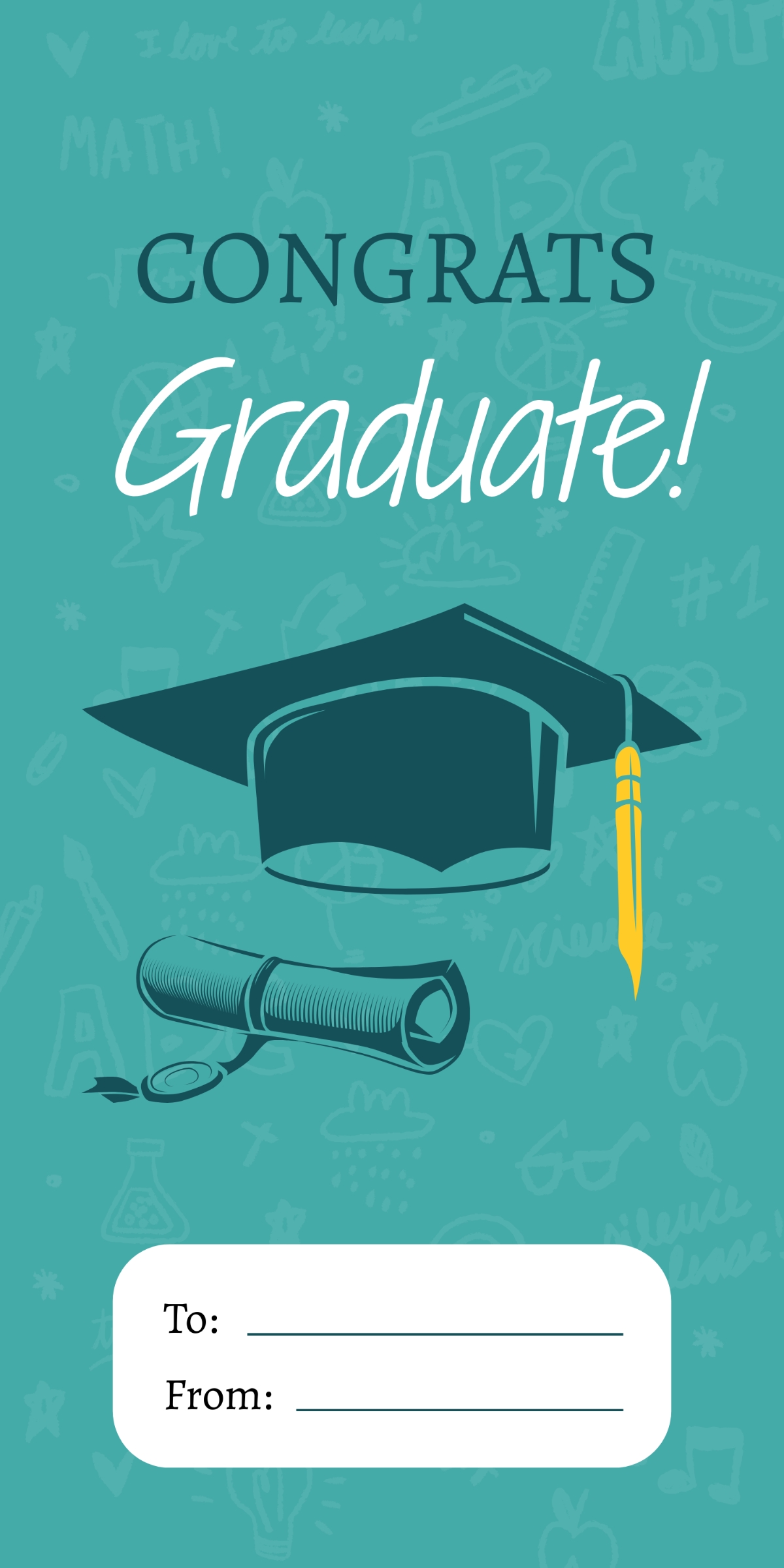 Free Graduation Gift Tag Template To Edit Online