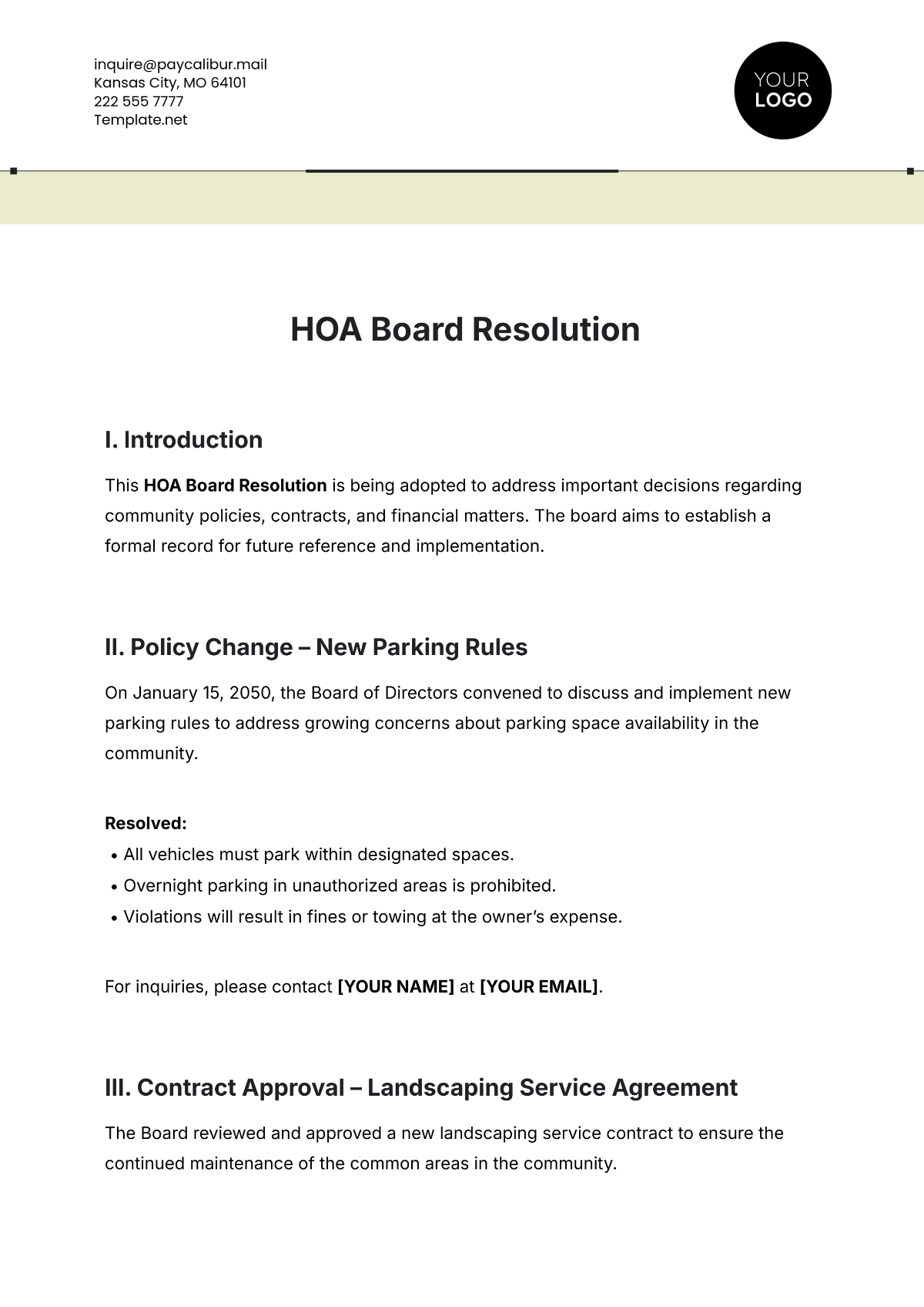 Free Printable Hoa Forms And Templates