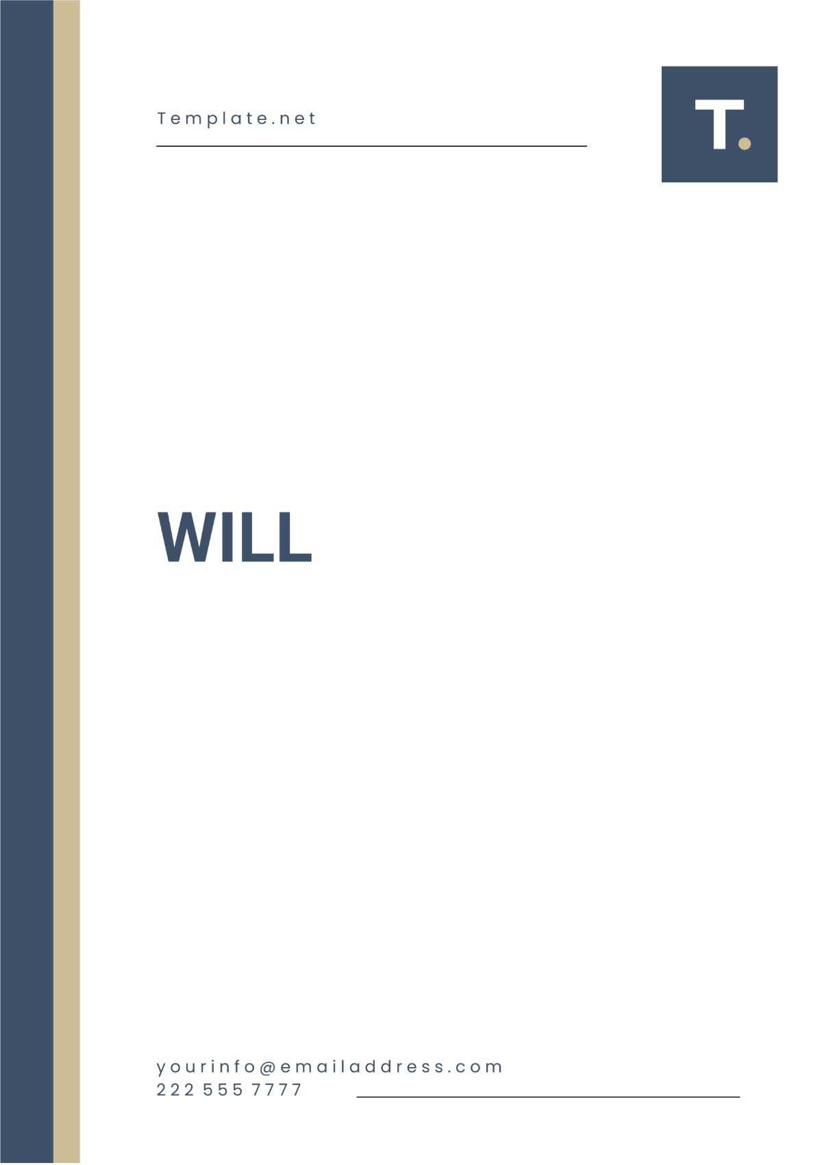Free Last Will And Testament Templates To Edit Online