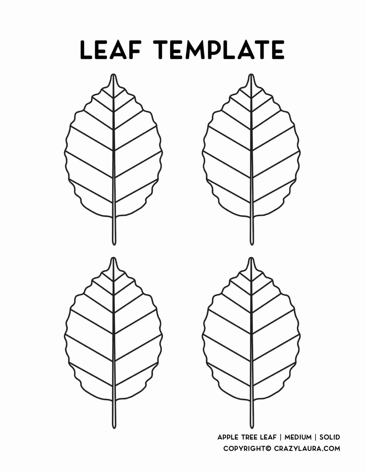 Free Printable Apple Leaf Template