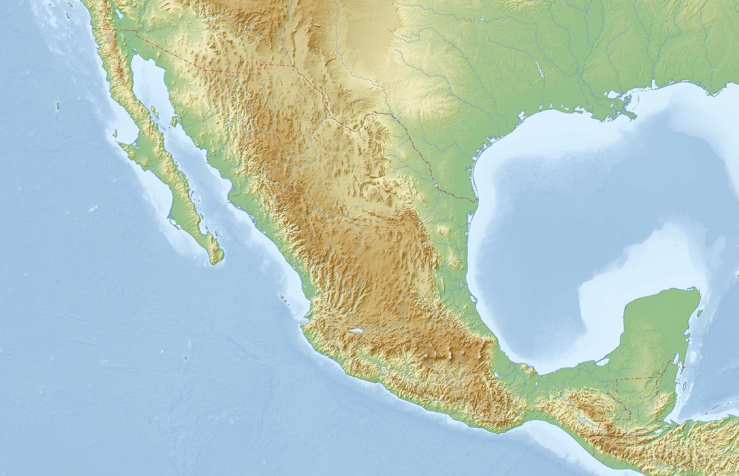 Free Printable Blank Map Of Mexico