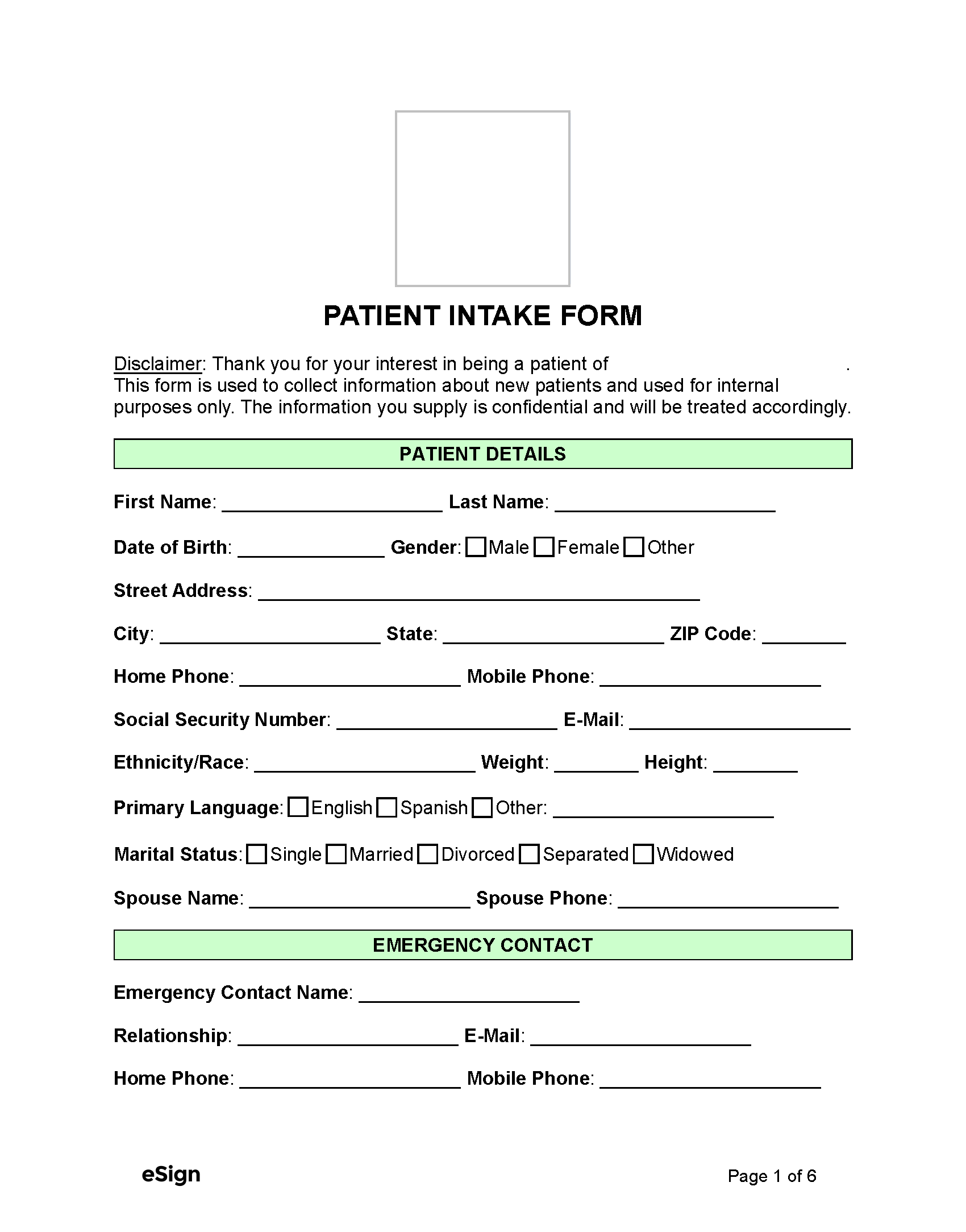 Free Printable Doctors Office Form Templates