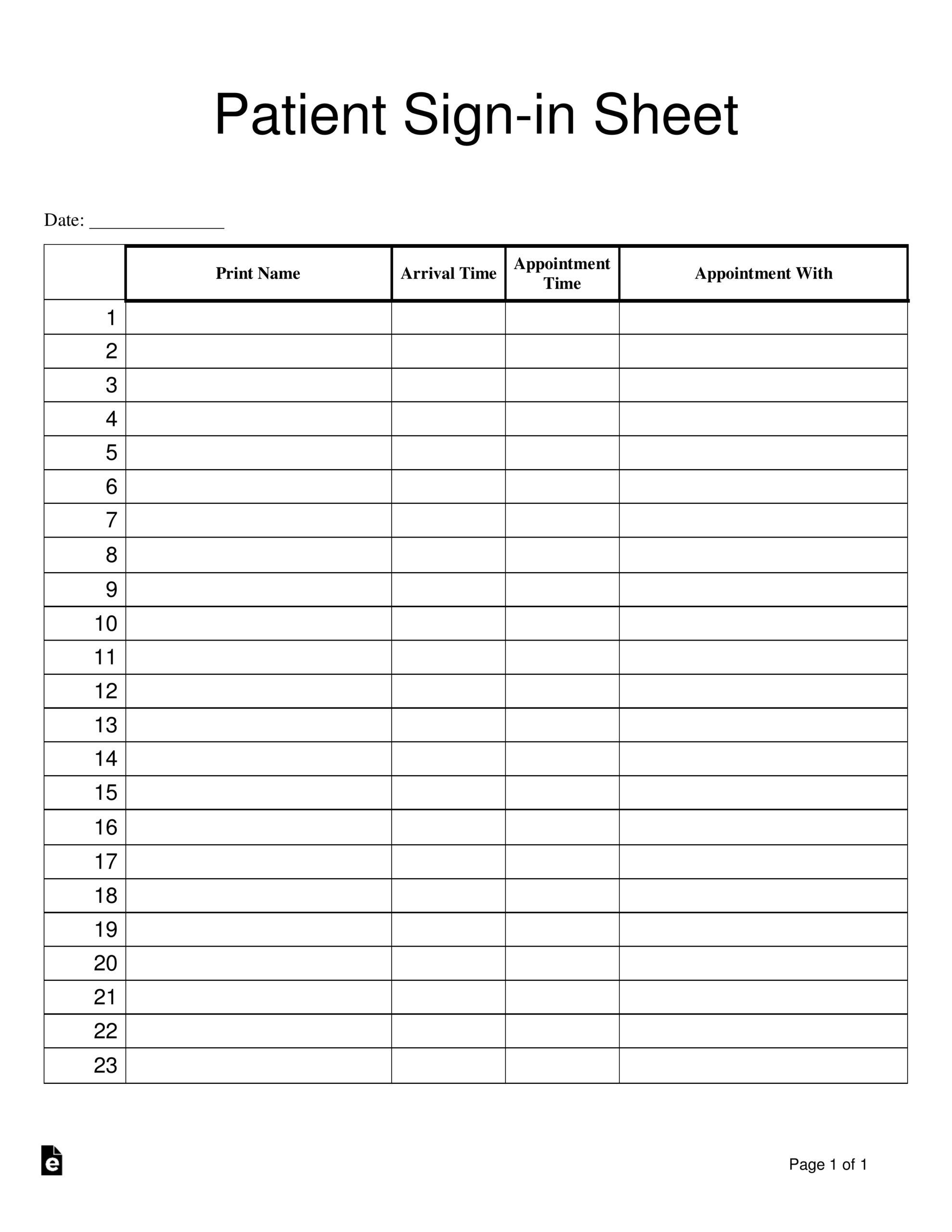 Free Printable Doctors Office Form Templates