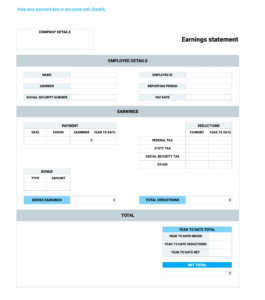 Free Printable Pay Stub Templates - Printable Template Hub