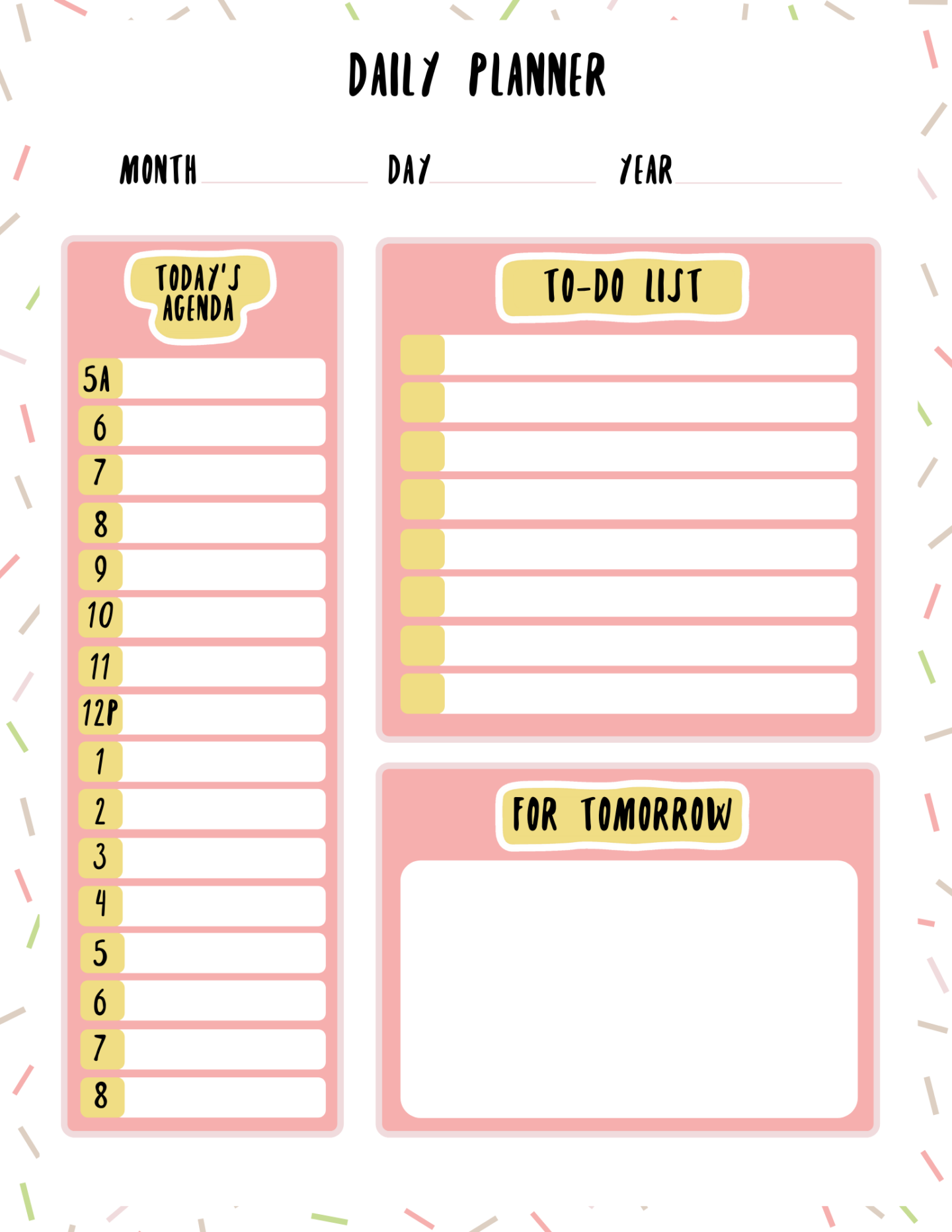 Free Planner Printables Weekly Monthly U0026 Daily Adanna Dill