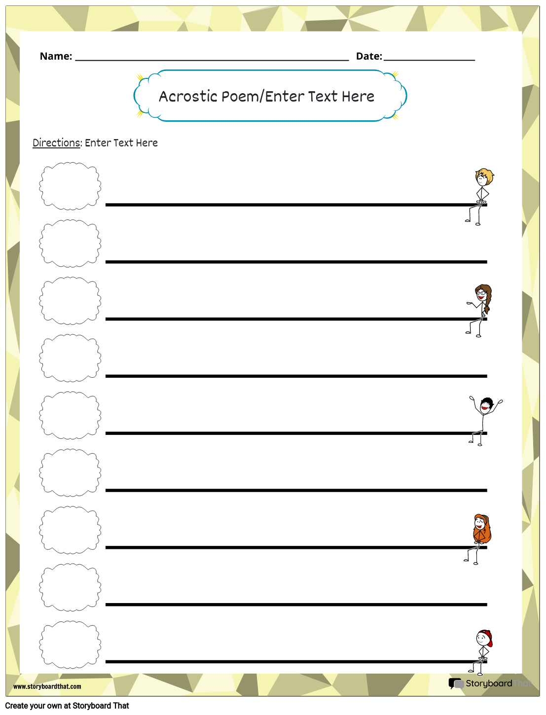 Free Printable Poetry Templates