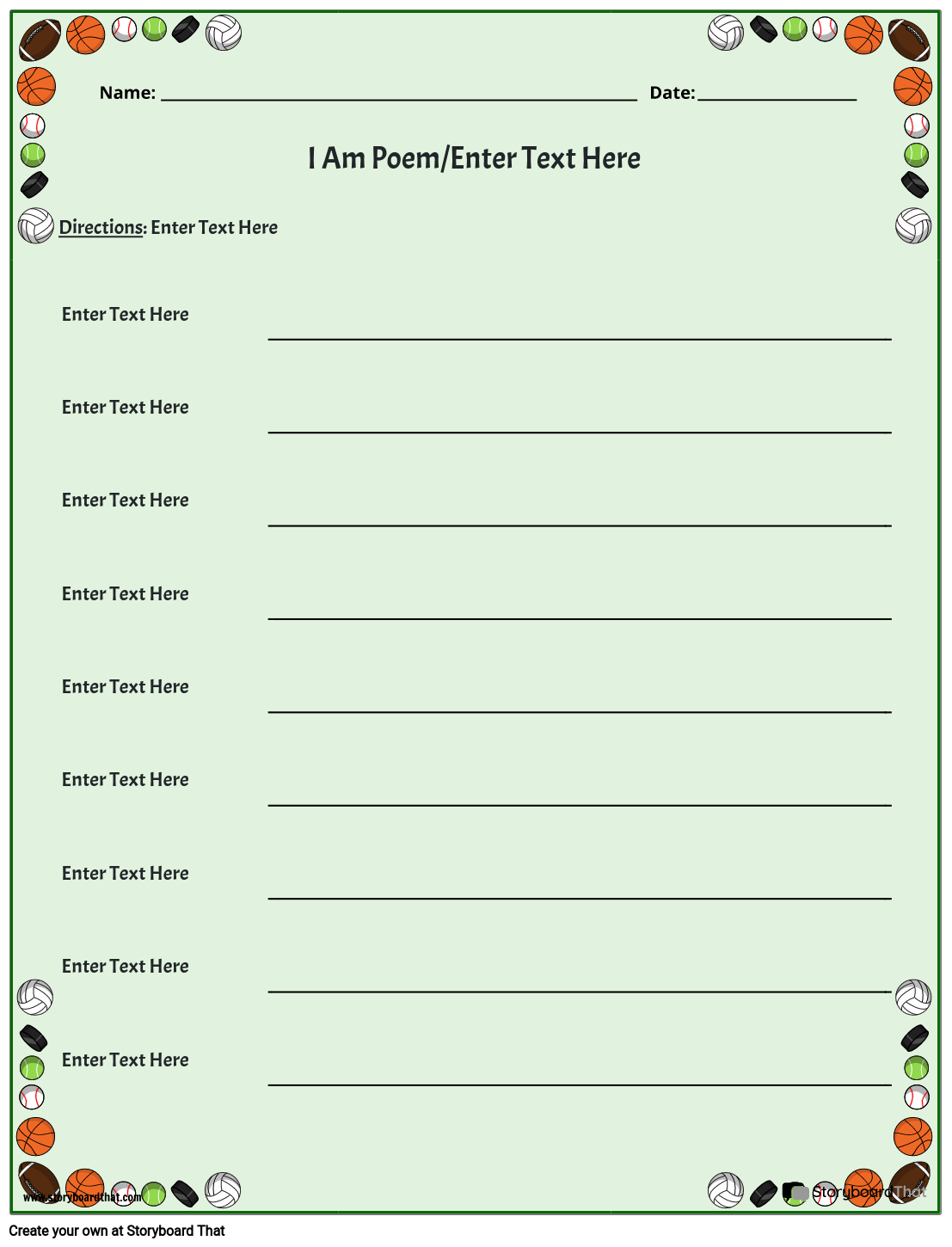 Free Printable Poetry Templates