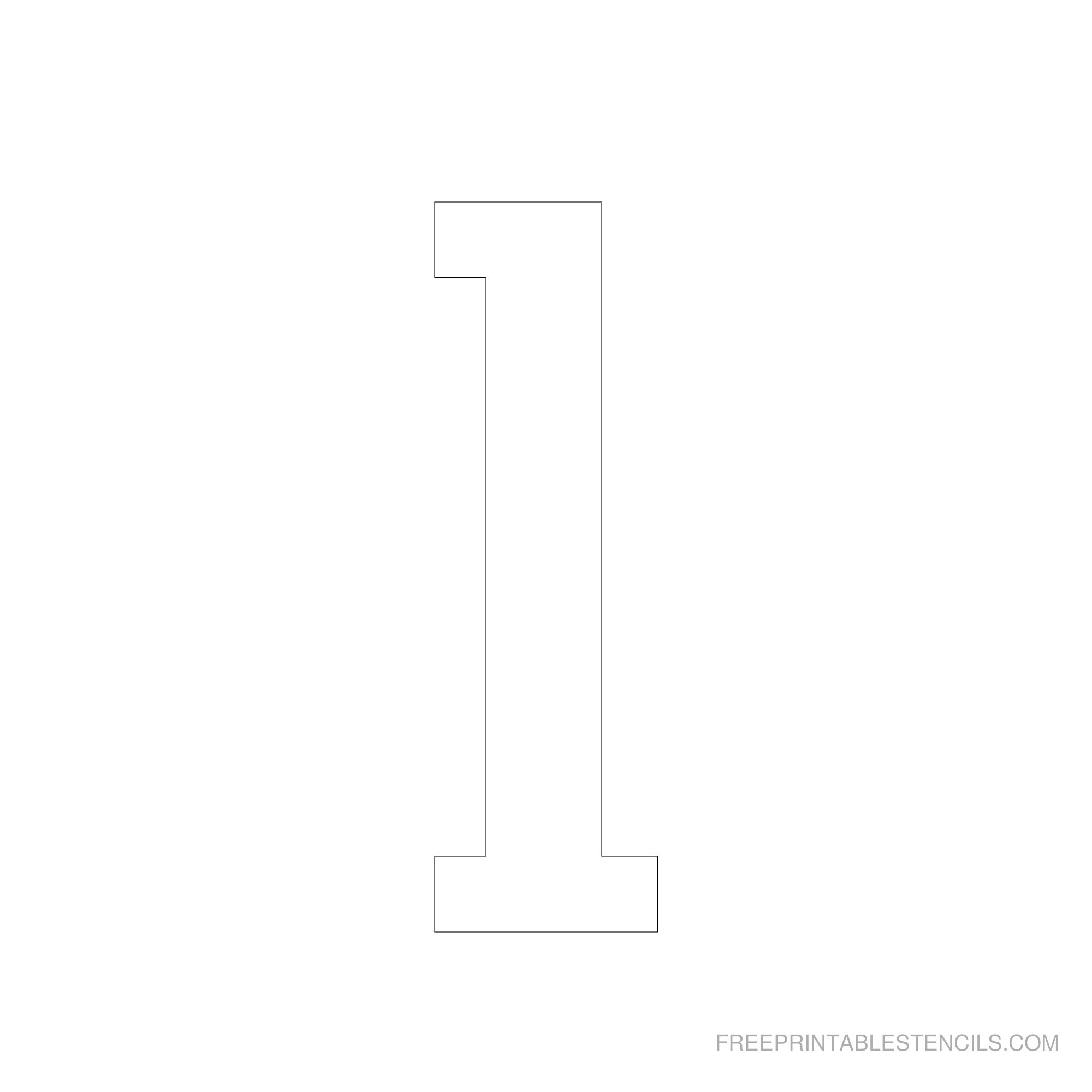 Free Printable 6 Inch Number Stencils 1 10