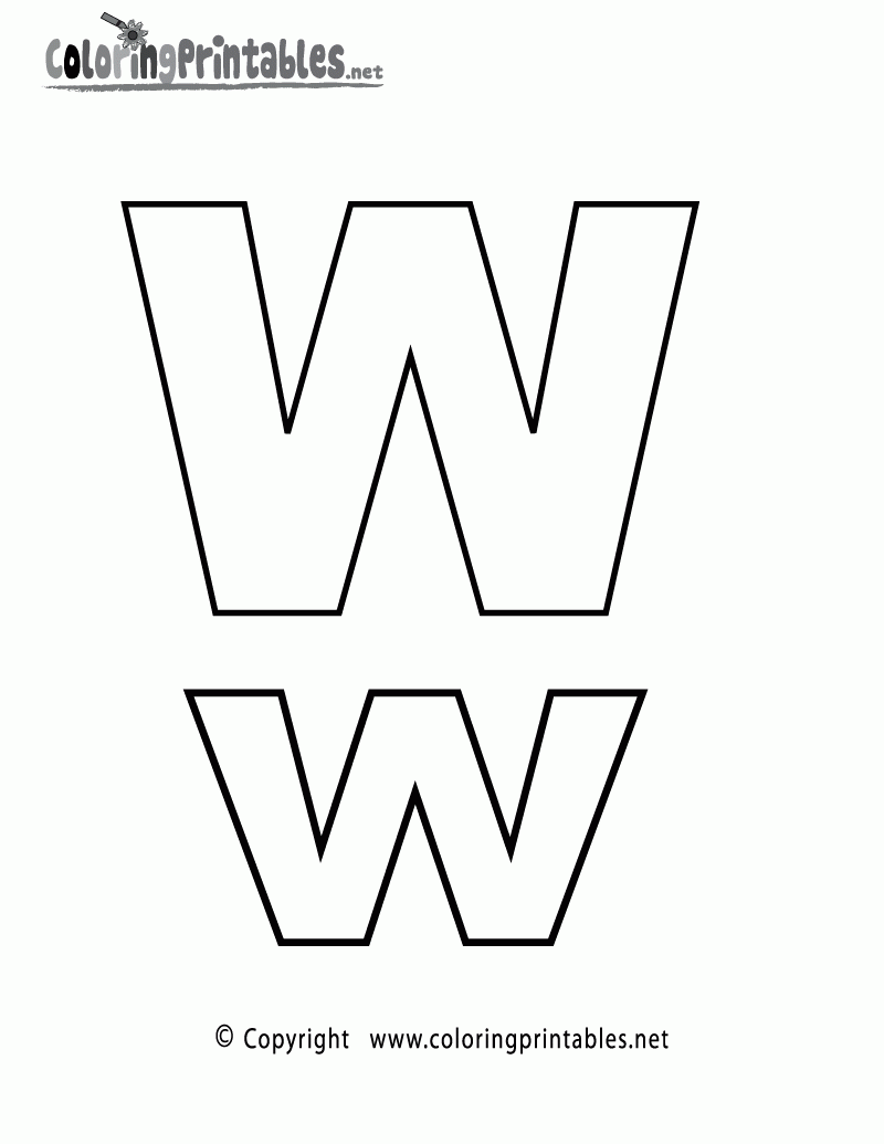 Free Printable Letter W Template