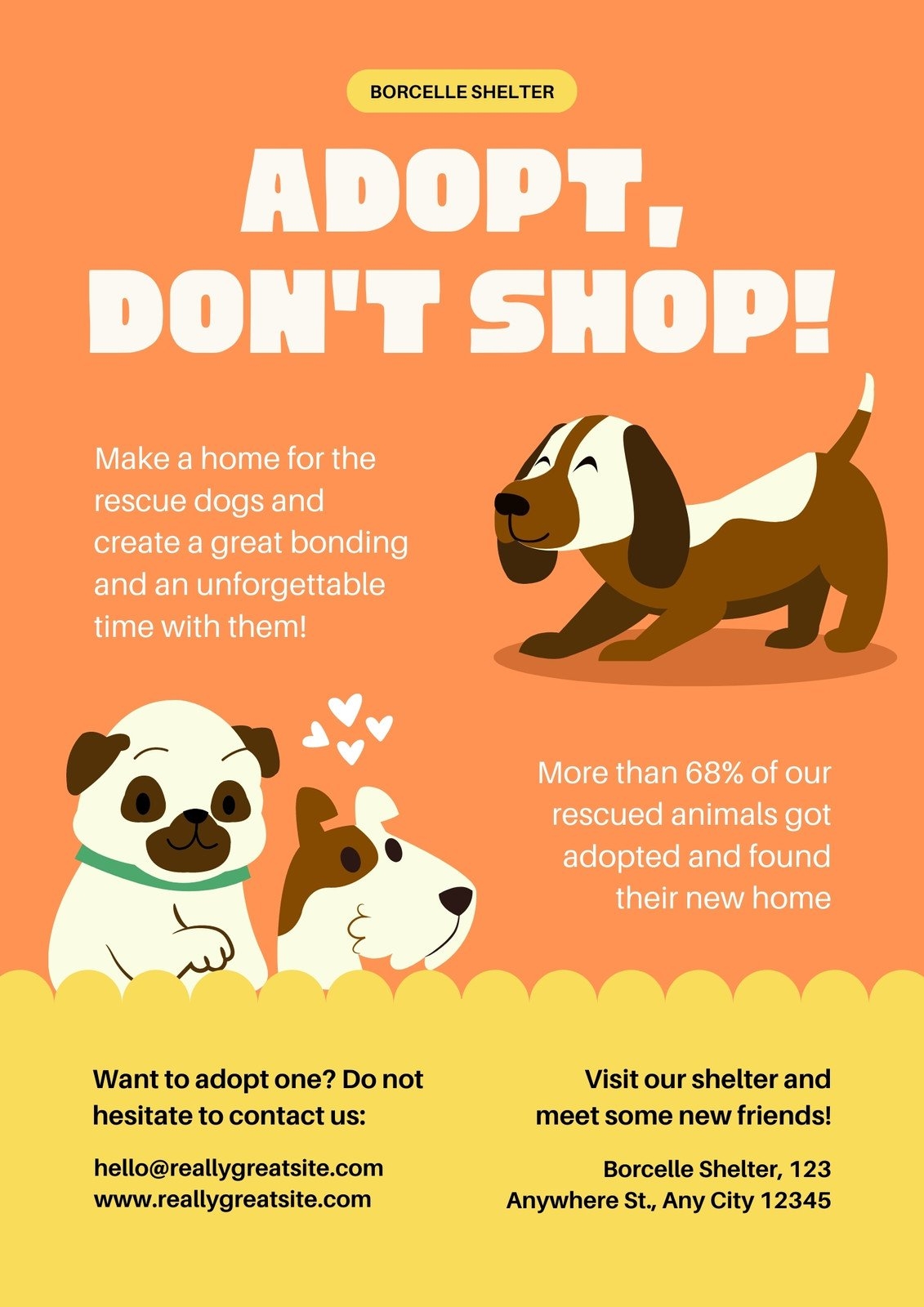 Free Printable Animal Flyer Templates You Can Customize Canva