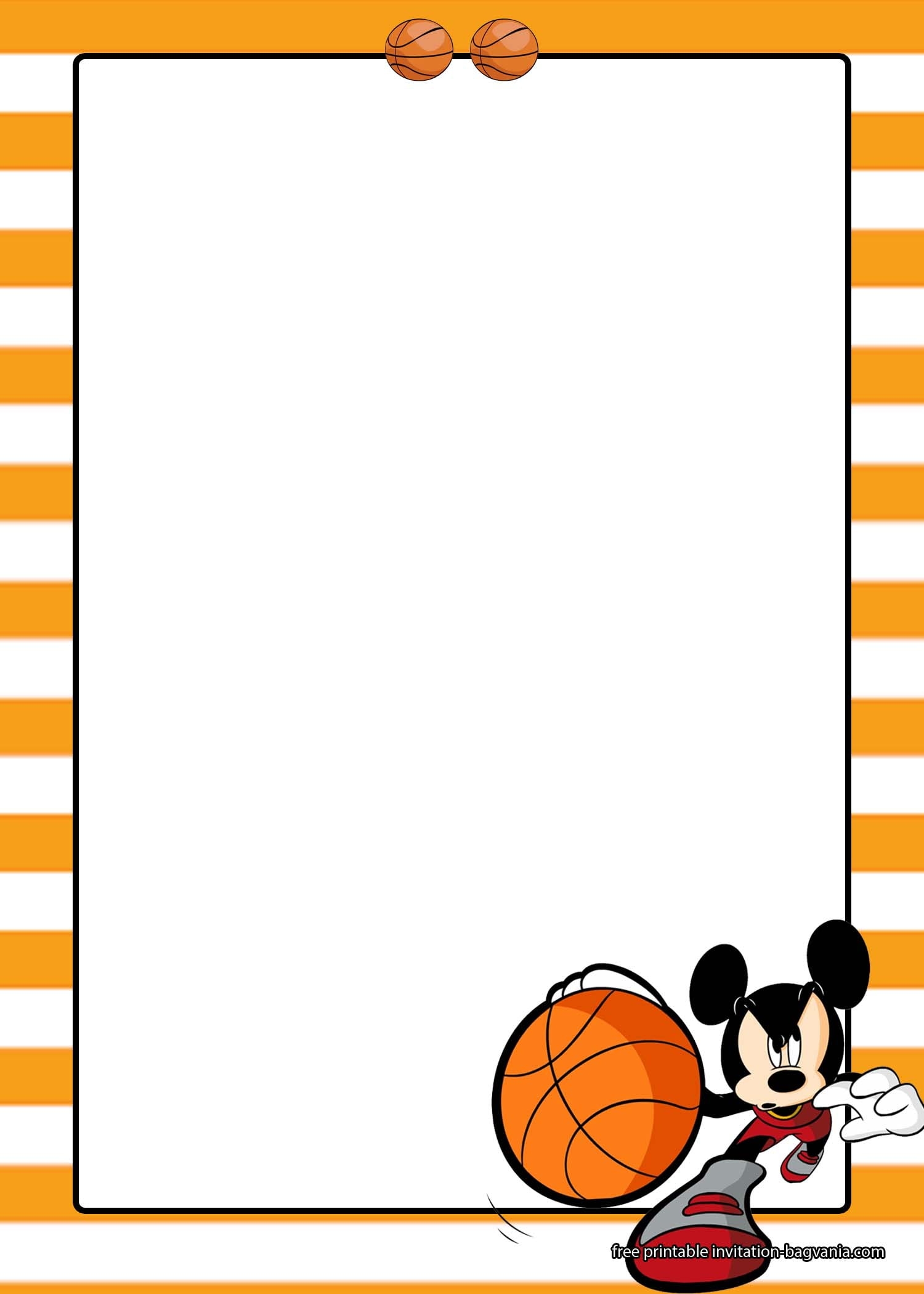 Free Printable Basketball Invitation Templates