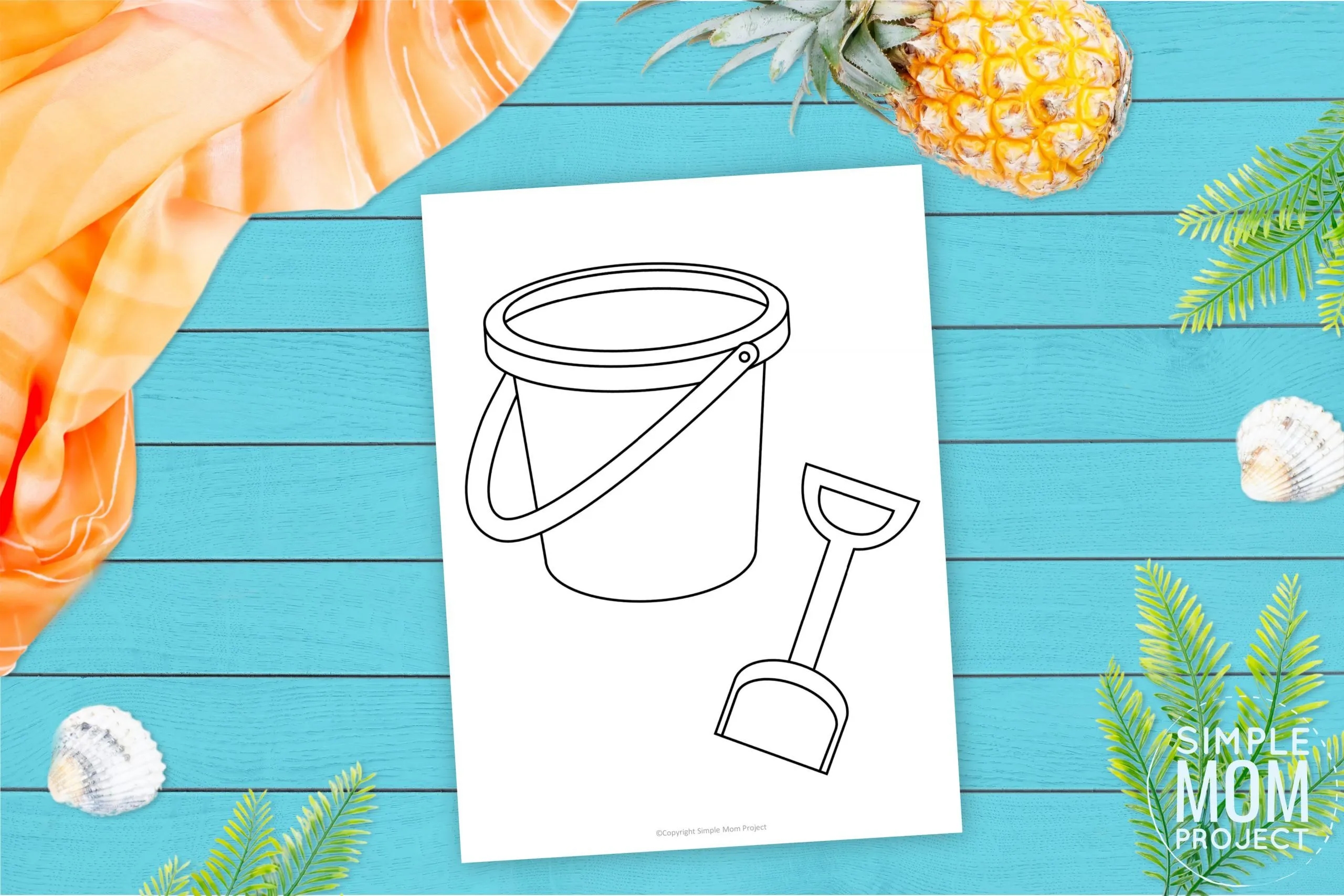 Free Printable Beach Pail And Shovel Template Simple Mom Project