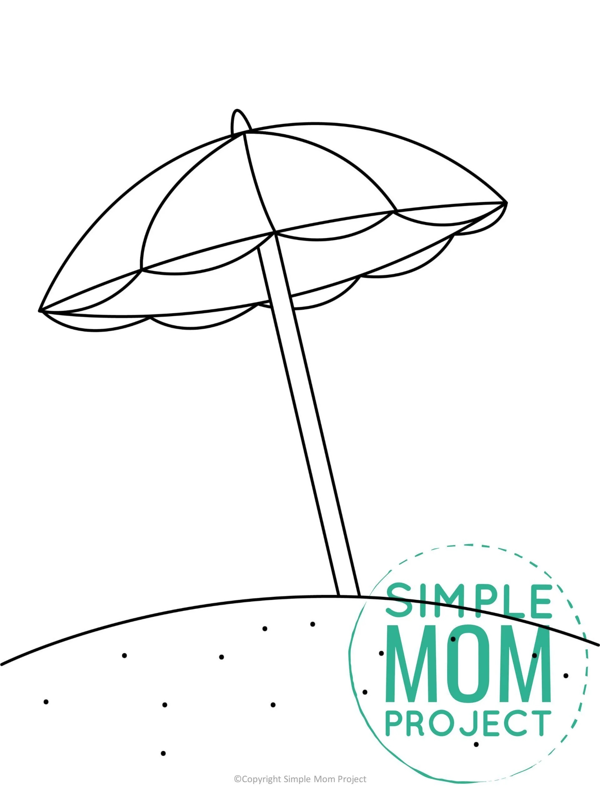 Free Printable Beach Umbrella Template