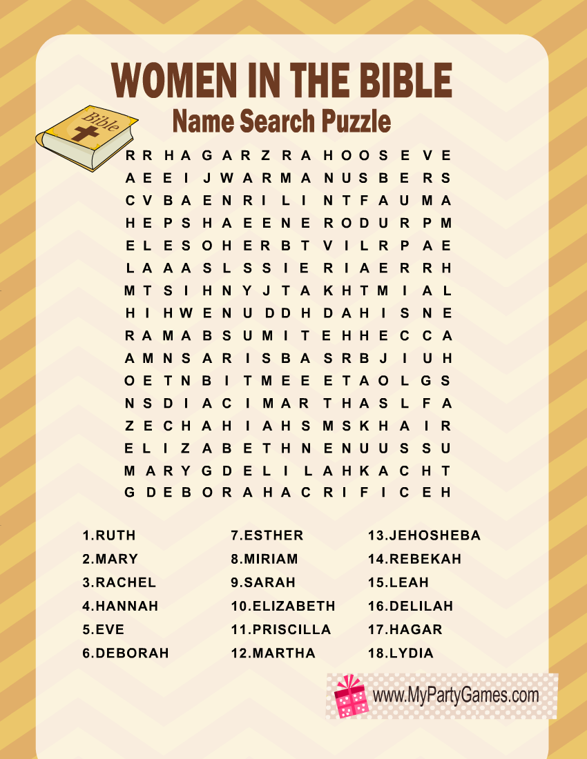 Free Printable Bible Word Search