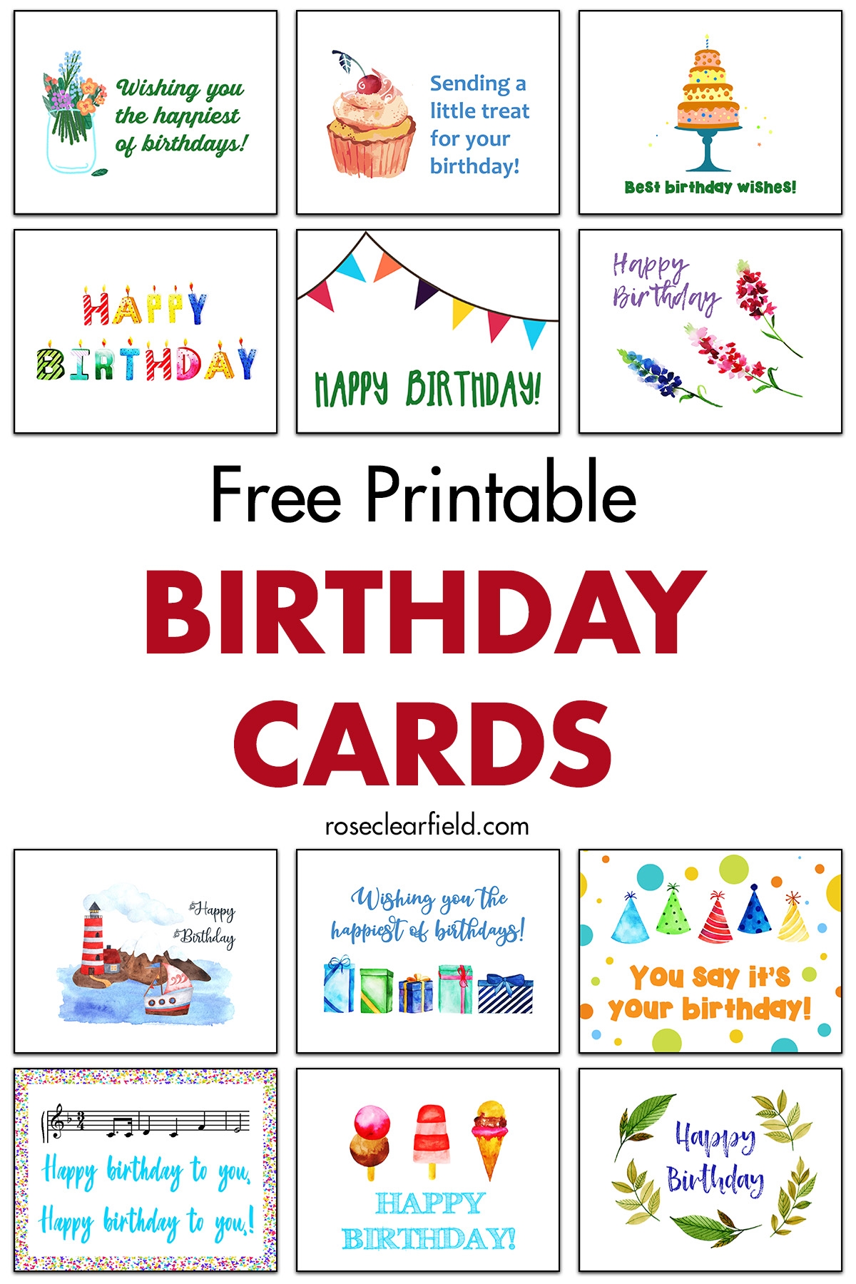 Free Birthday Card Printable Template