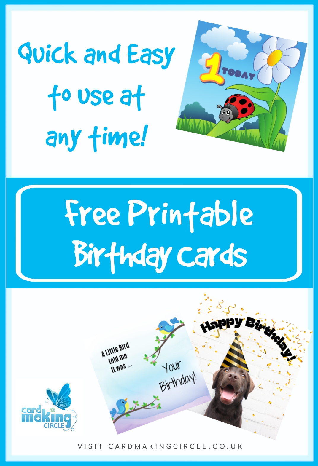 Free Printable Blank Birthday Cards