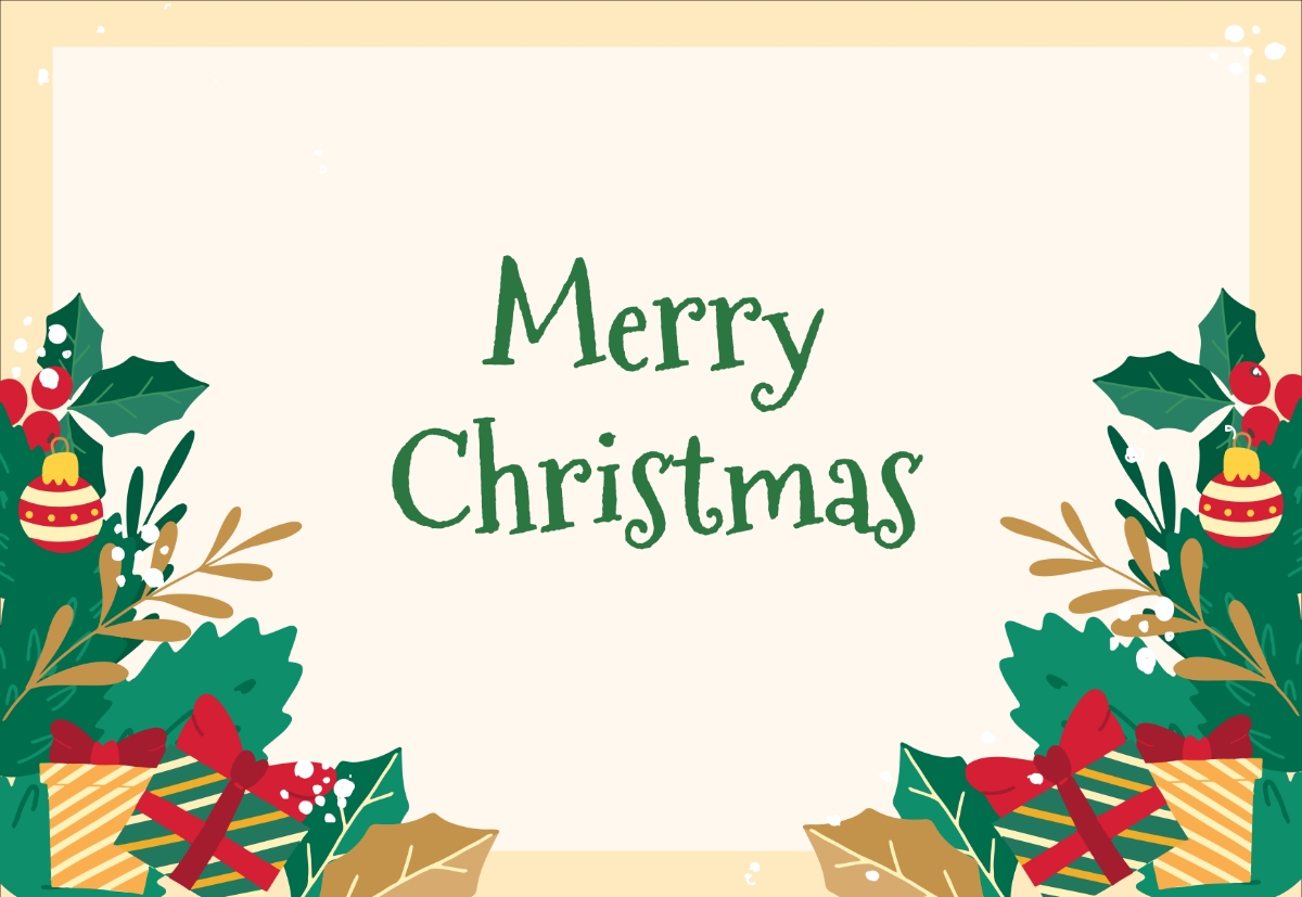 Free Printable Christmas Cards Template