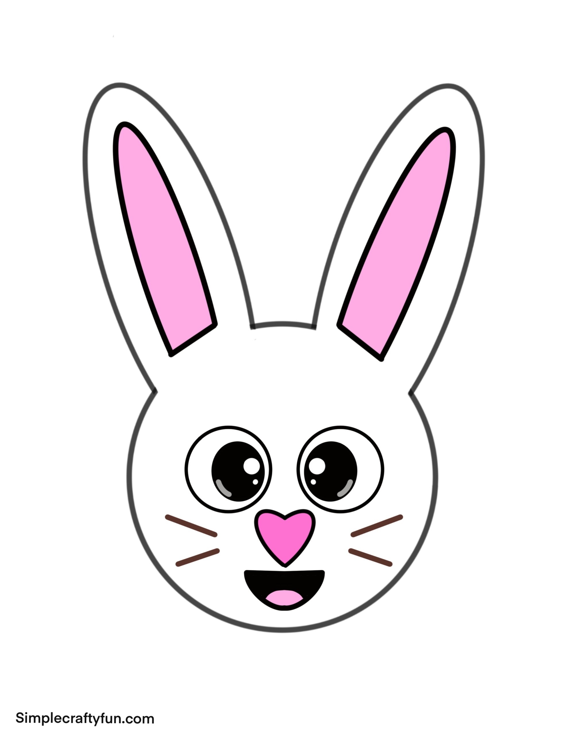 Free Easter Bunny Face Templates Printables