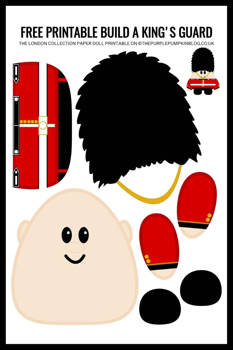 Free Printable Build A King s Guard Paper Template