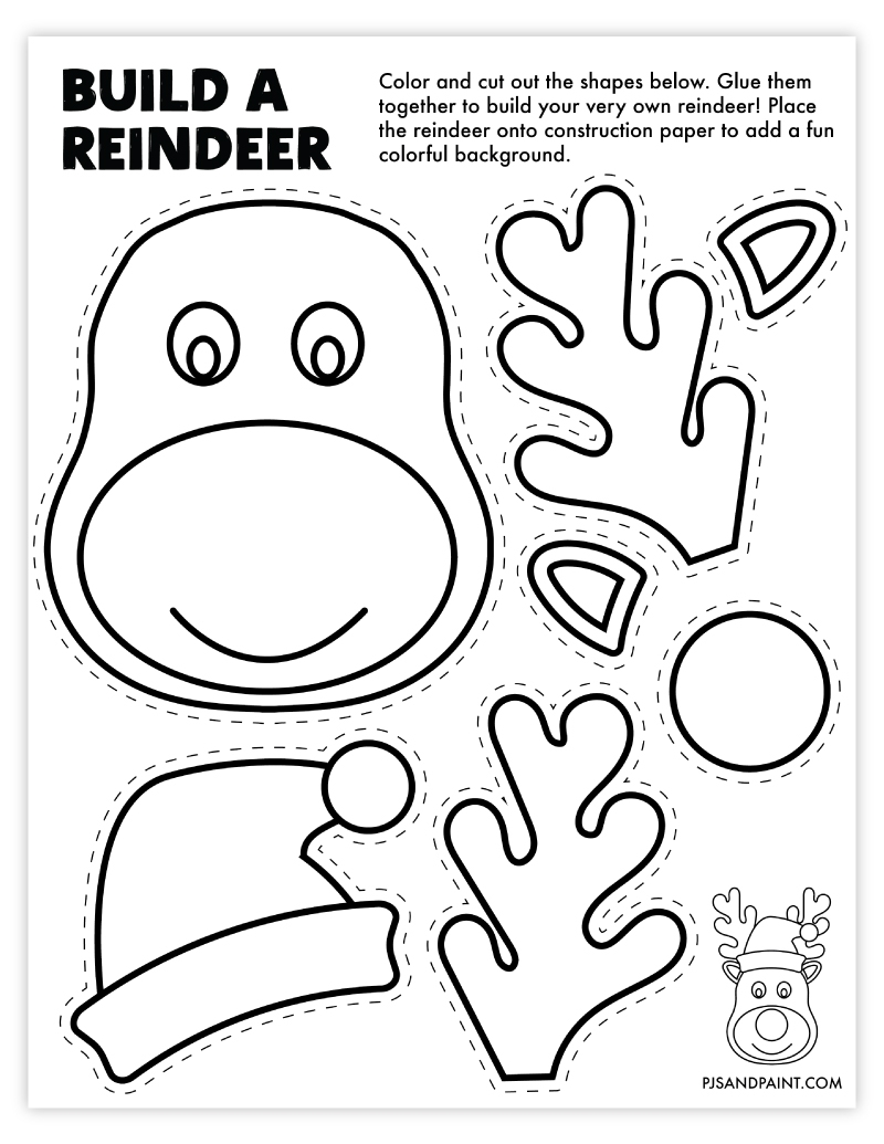 Free Printable Reindeer Template