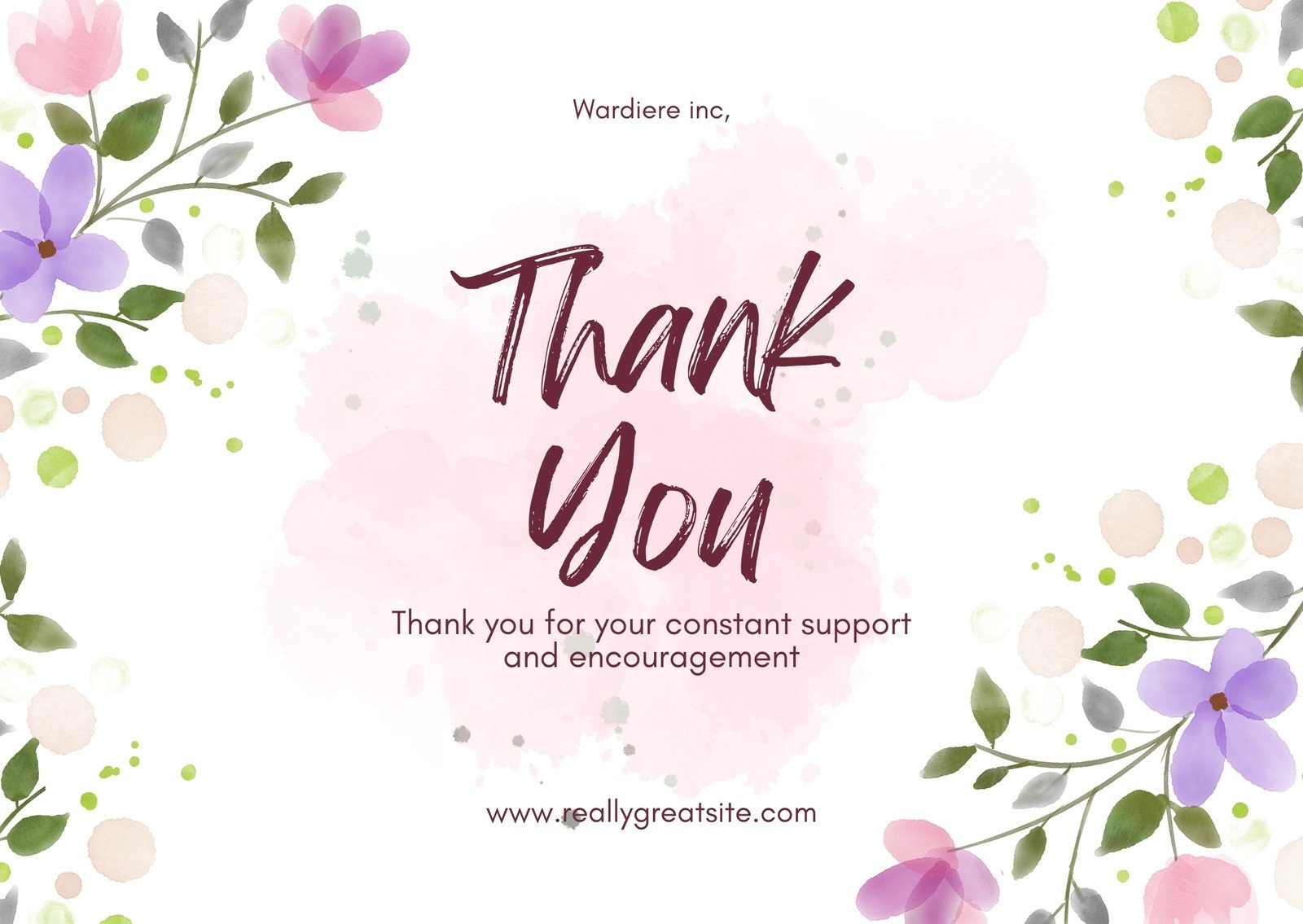 Free Printable Business Thank You Postcard Templates Canva