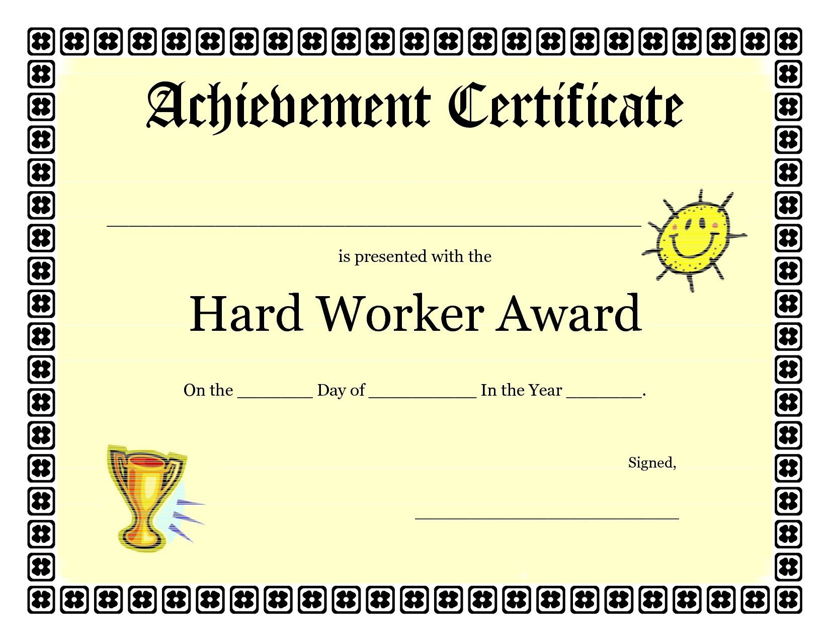 Printable Award Certificate Templates Free
